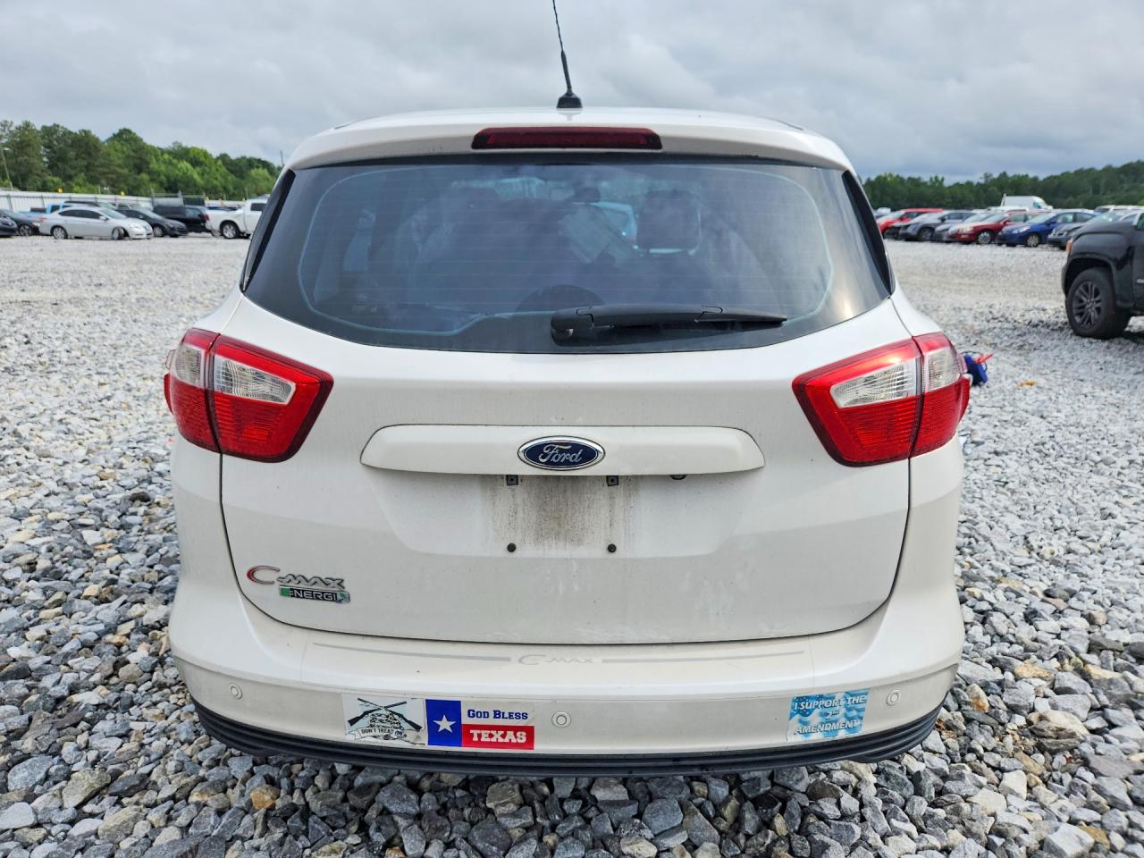 2014 Ford C-max Premium White vin: 1FADP5CUXEL500512