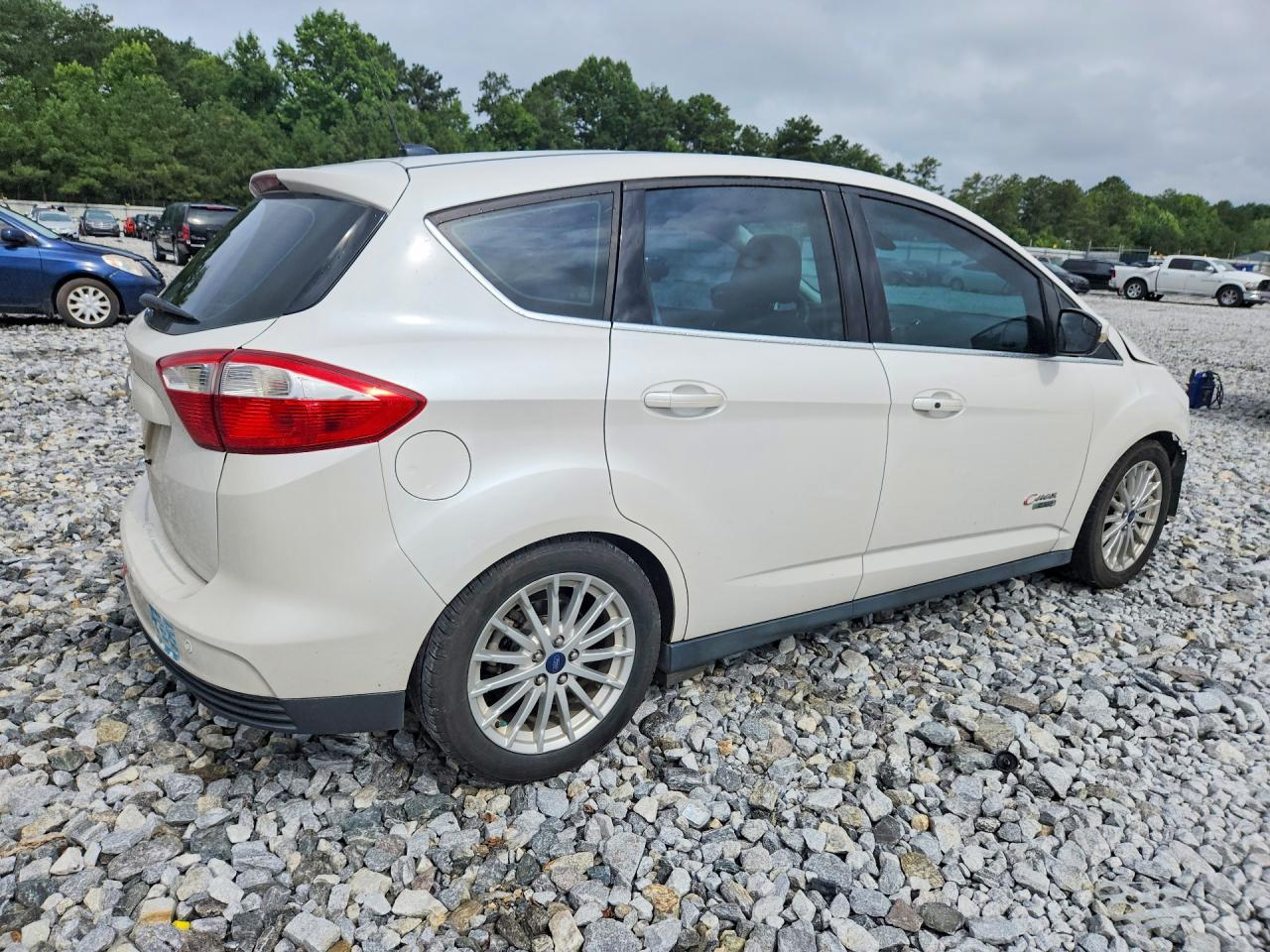2014 Ford C-max Premium White vin: 1FADP5CUXEL500512