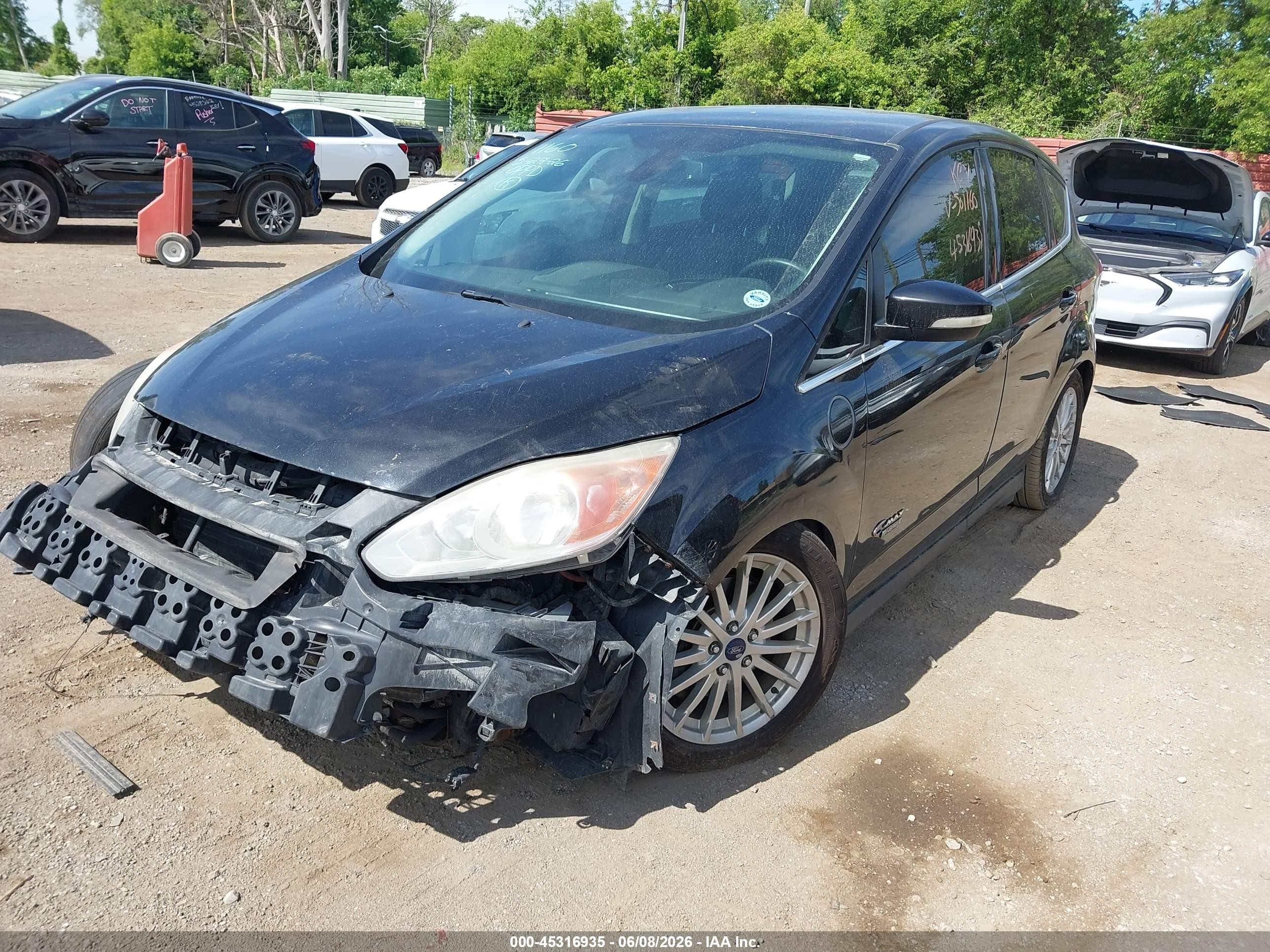 2014 Ford C-max Energi Sel Black vin: 1FADP5CUXEL501160