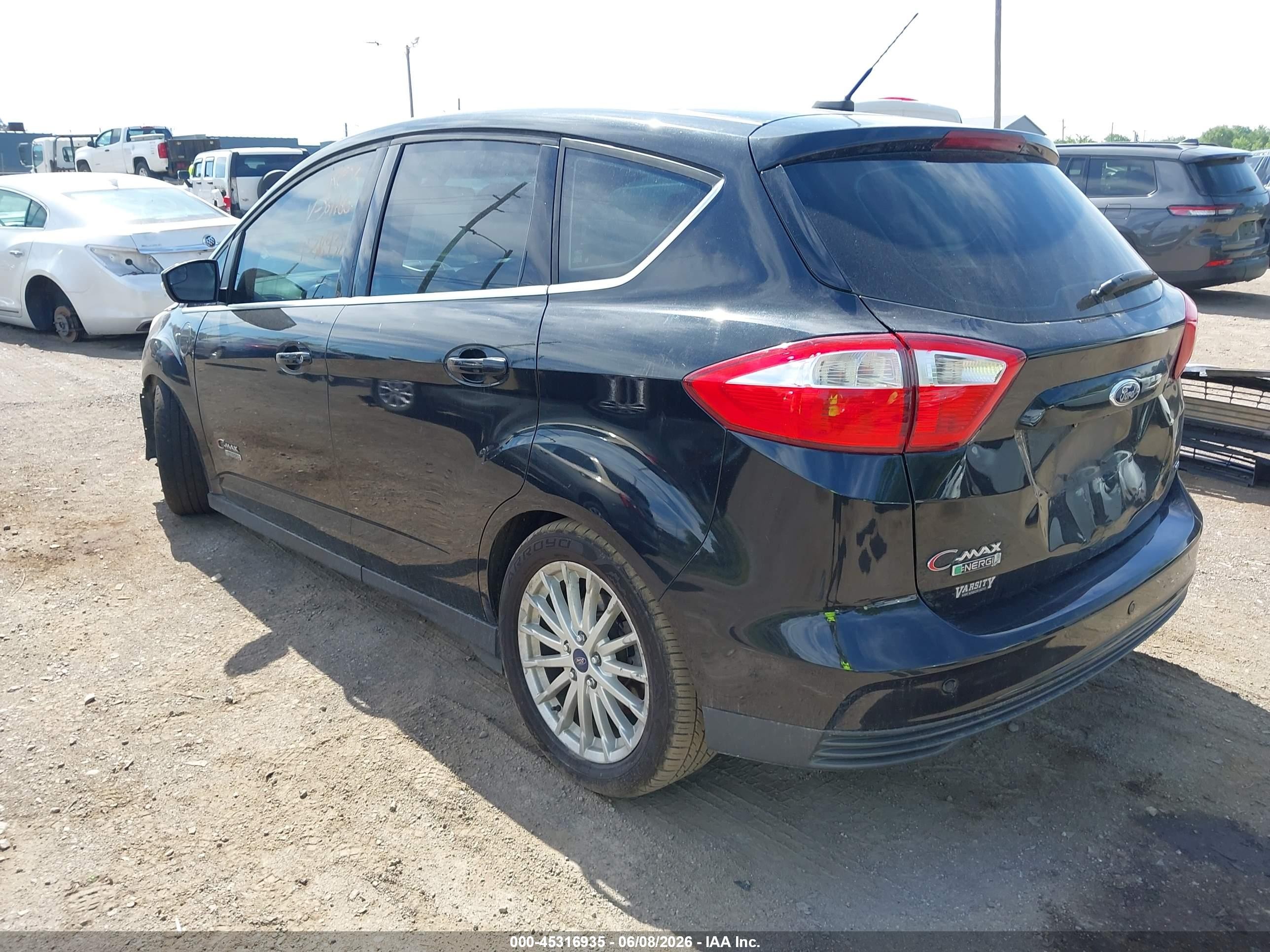 2014 Ford C-max Energi Sel Black vin: 1FADP5CUXEL501160