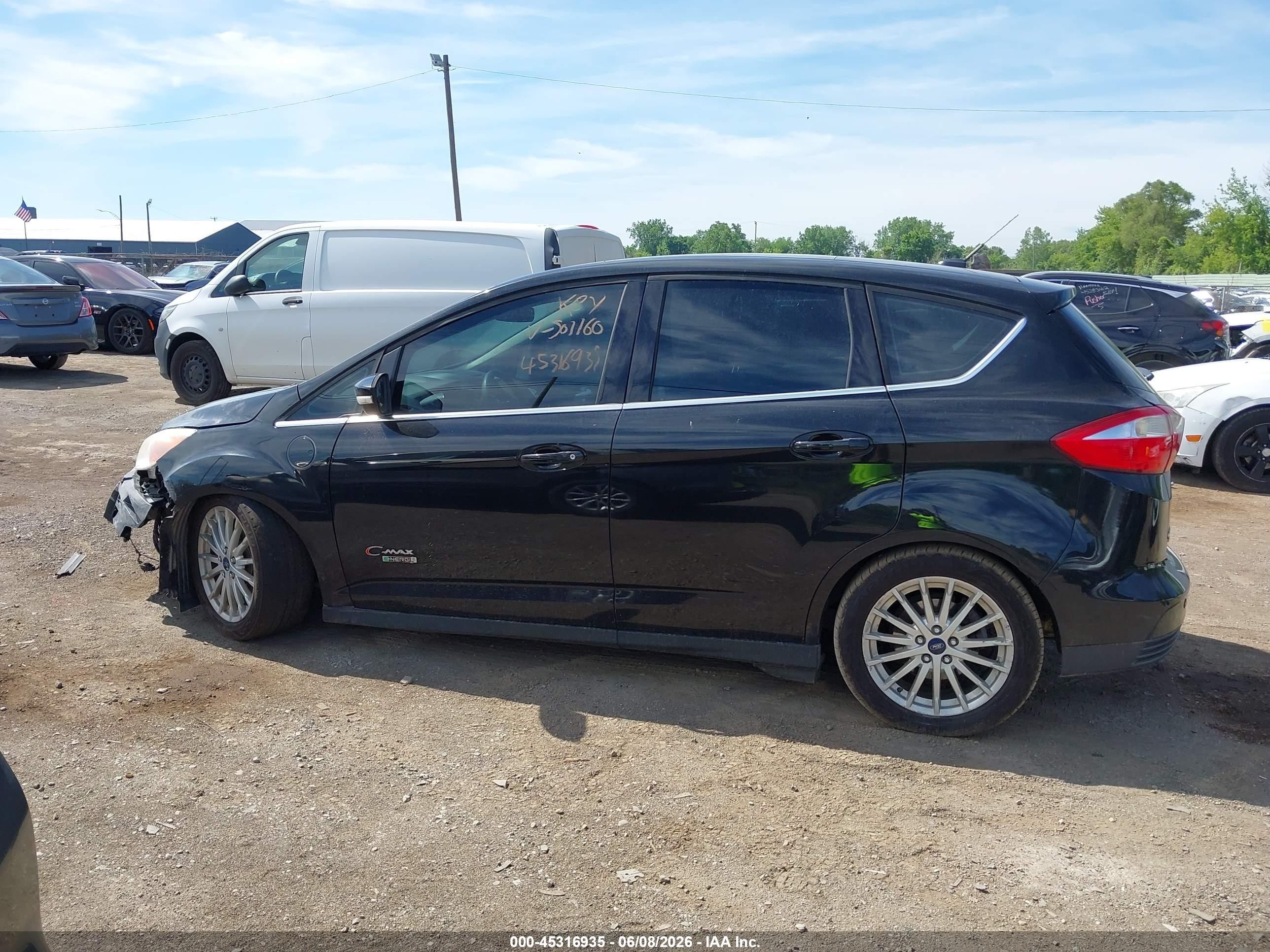 2014 Ford C-max Energi Sel Black vin: 1FADP5CUXEL501160