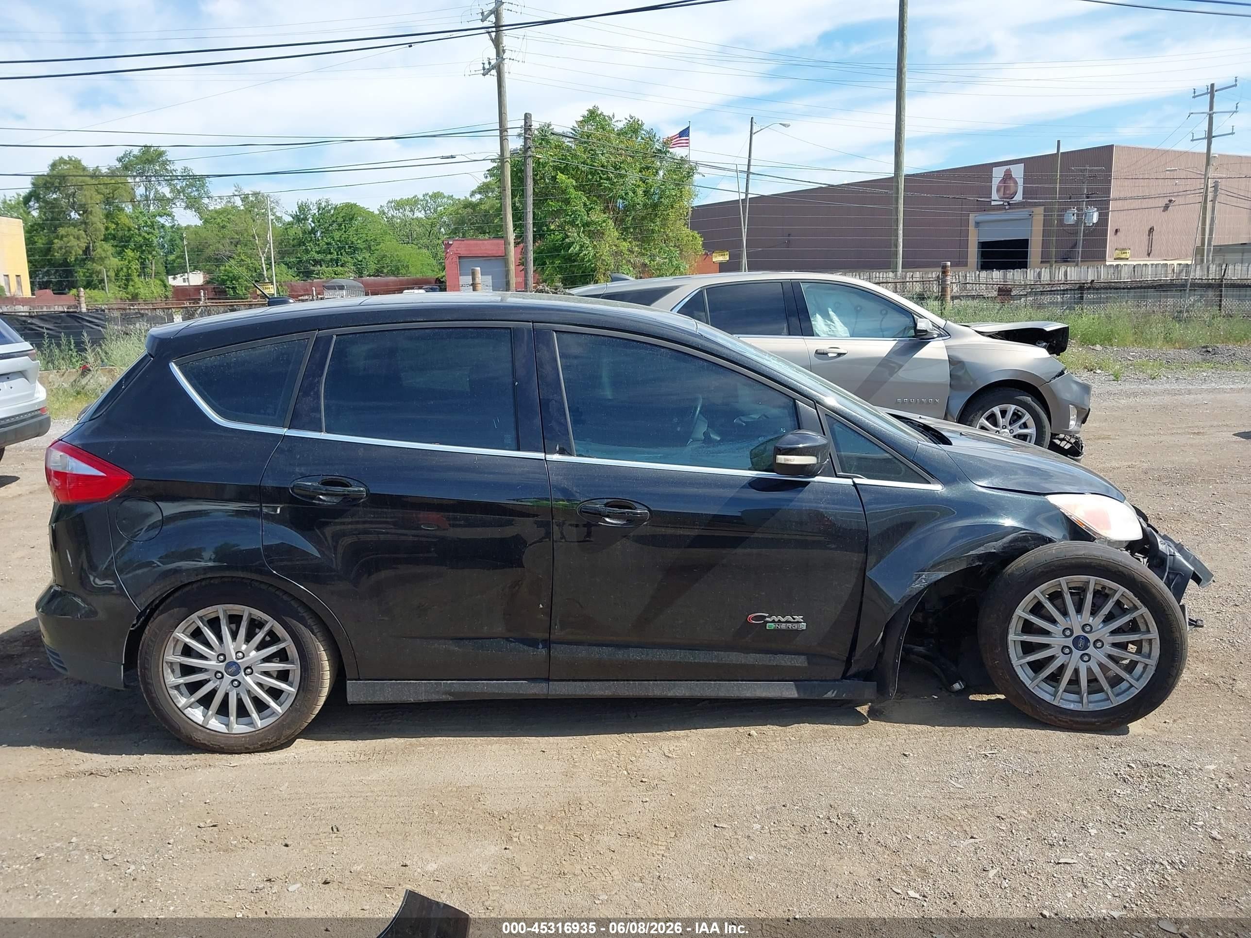 2014 Ford C-max Energi Sel Black vin: 1FADP5CUXEL501160