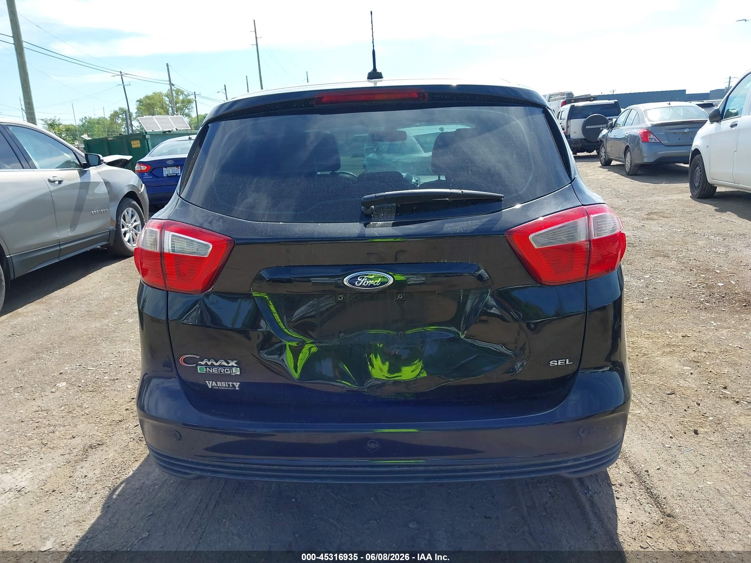 2014 Ford C-max Energi Sel Black vin: 1FADP5CUXEL501160