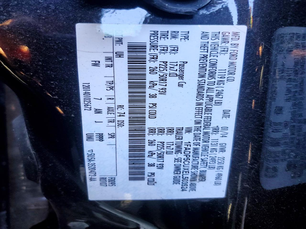 2014 Ford C-max Premium Black vin: 1FADP5CUXEL503524