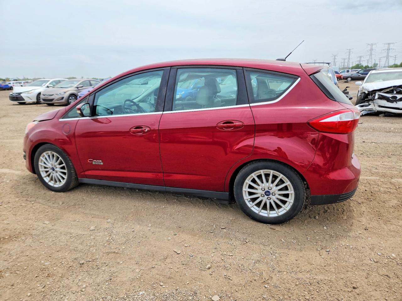 2014 Ford C-max Premium Red vin: 1FADP5CUXEL512126