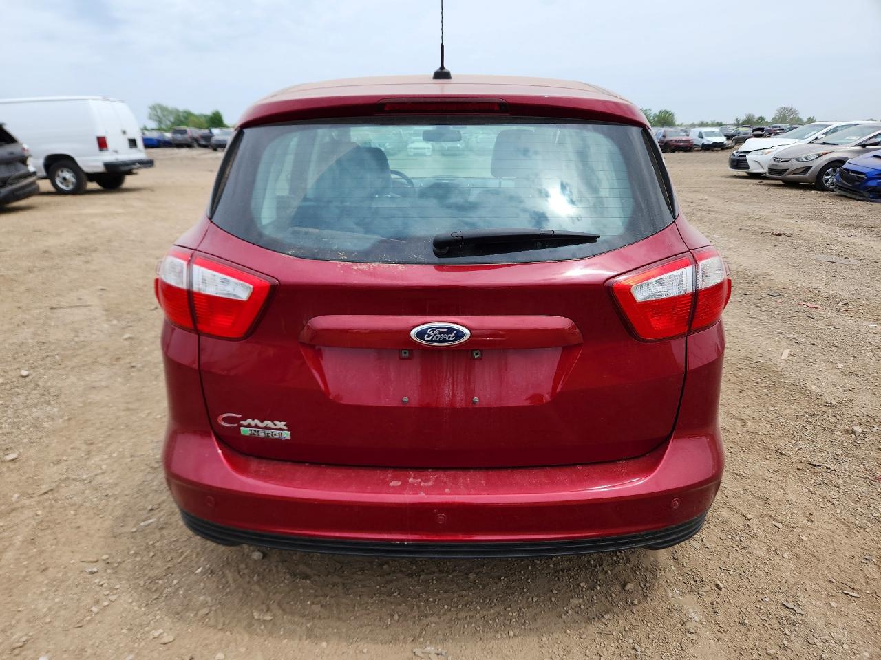 2014 Ford C-max Premium Red vin: 1FADP5CUXEL512126