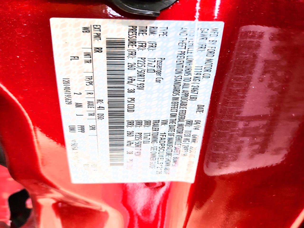 2014 Ford C-max Premium Red vin: 1FADP5CUXEL512126