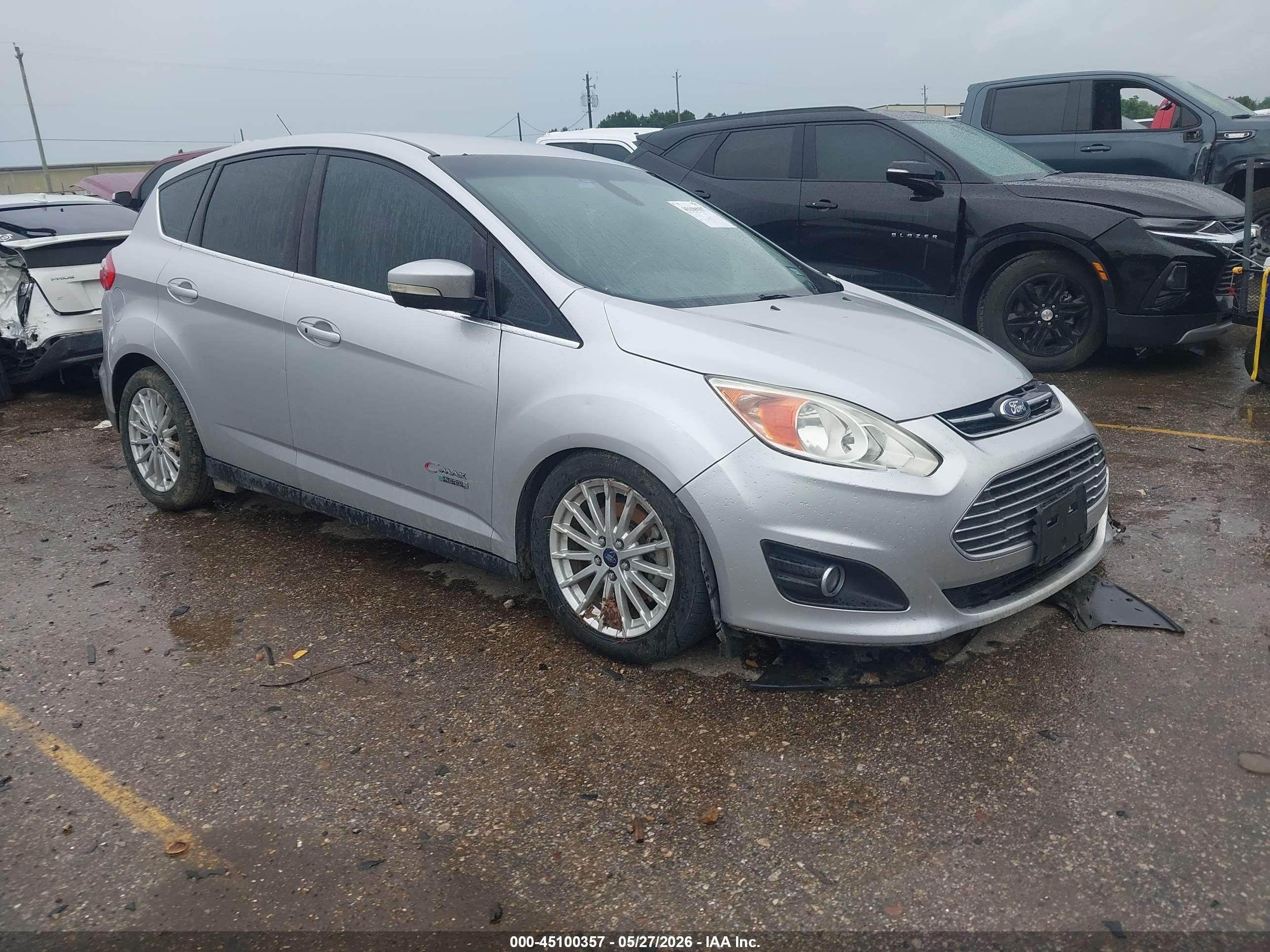 2014 Ford C-max Energi Sel Silver vin: 1FADP5CUXEL513082