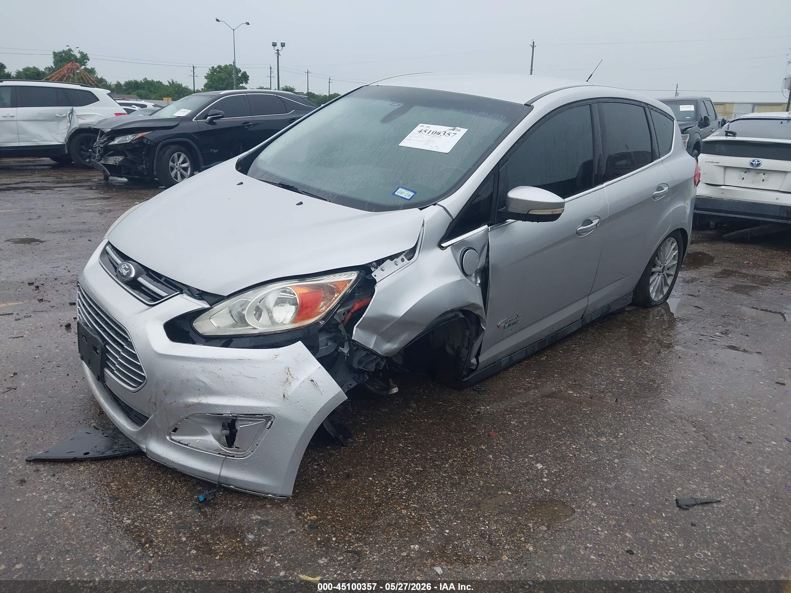 2014 Ford C-max Energi Sel Silver vin: 1FADP5CUXEL513082