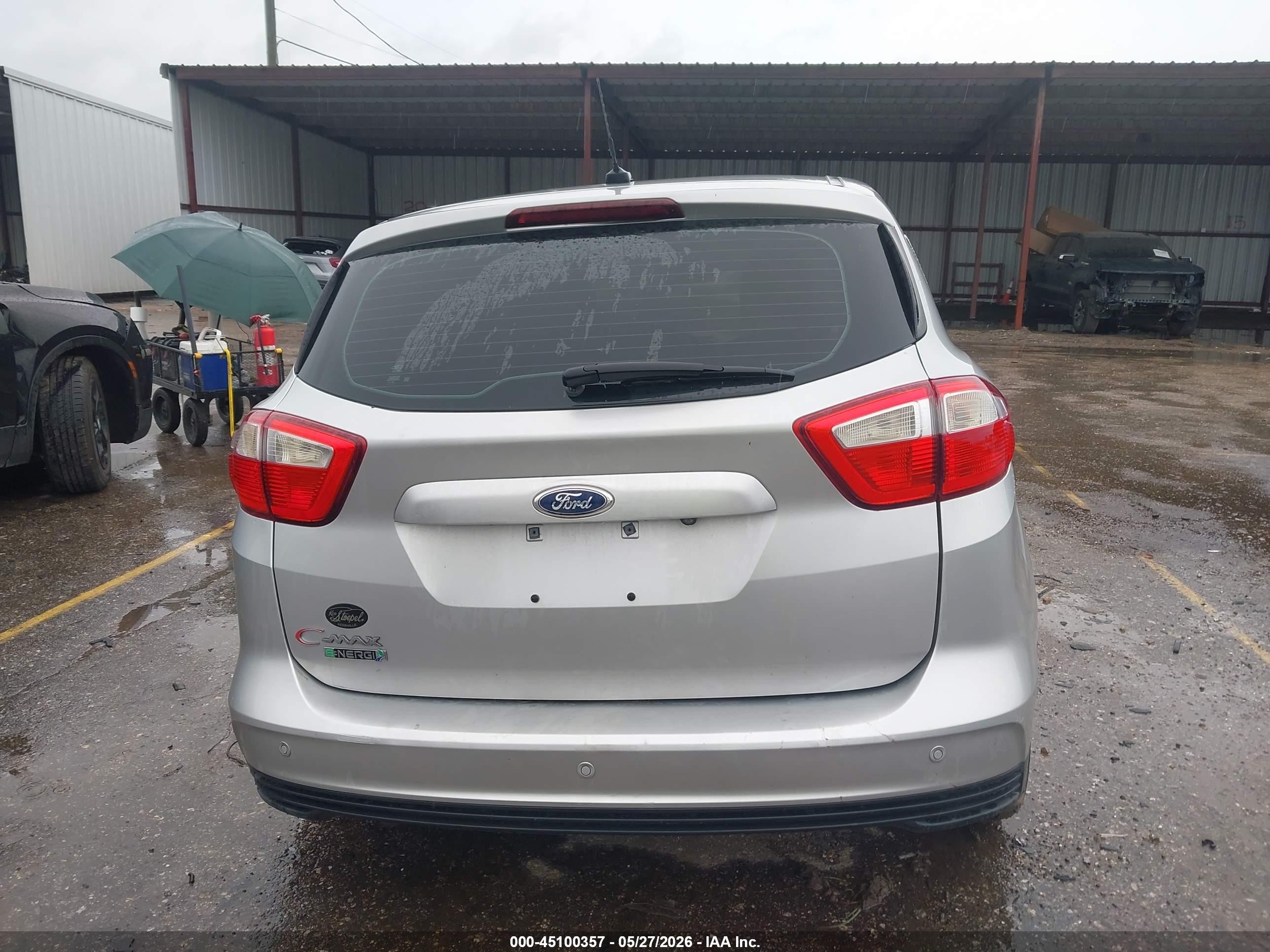 2014 Ford C-max Energi Sel Silver vin: 1FADP5CUXEL513082