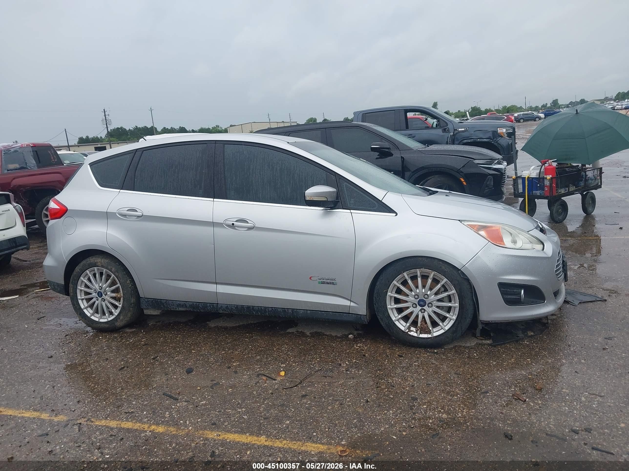 2014 Ford C-max Energi Sel Silver vin: 1FADP5CUXEL513082