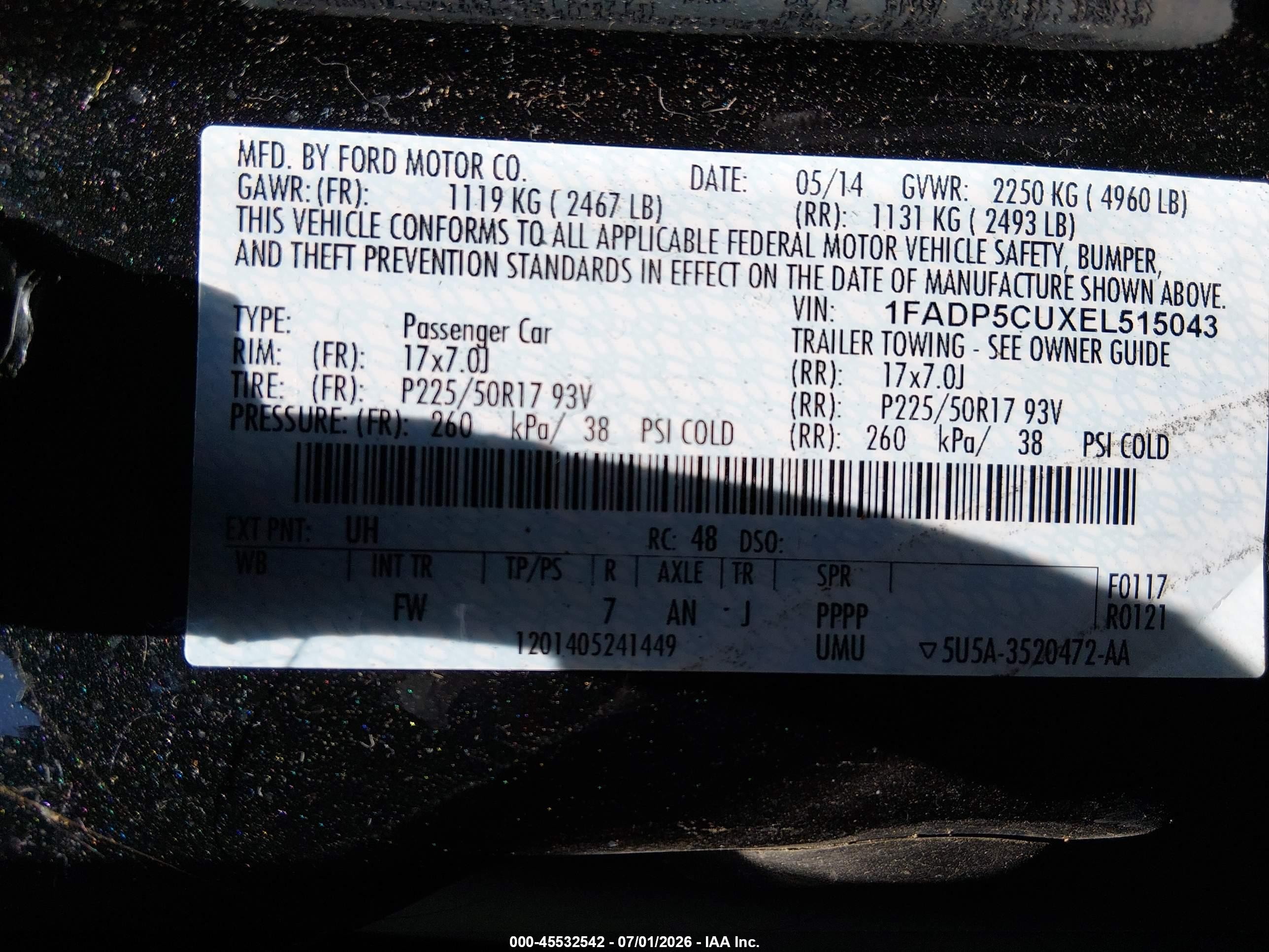 2014 Ford C-max Energi Sel Black vin: 1FADP5CUXEL515043
