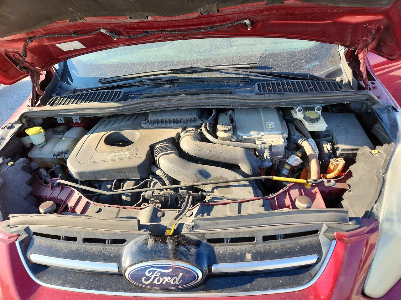 2015 Ford C-max Premium Sel Red vin: 1FADP5CUXFL104825