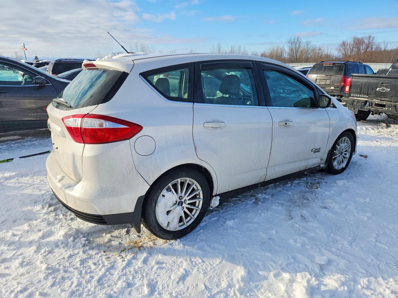 2016 Ford C-max Premium Sel White vin: 1FADP5CUXGL117639
