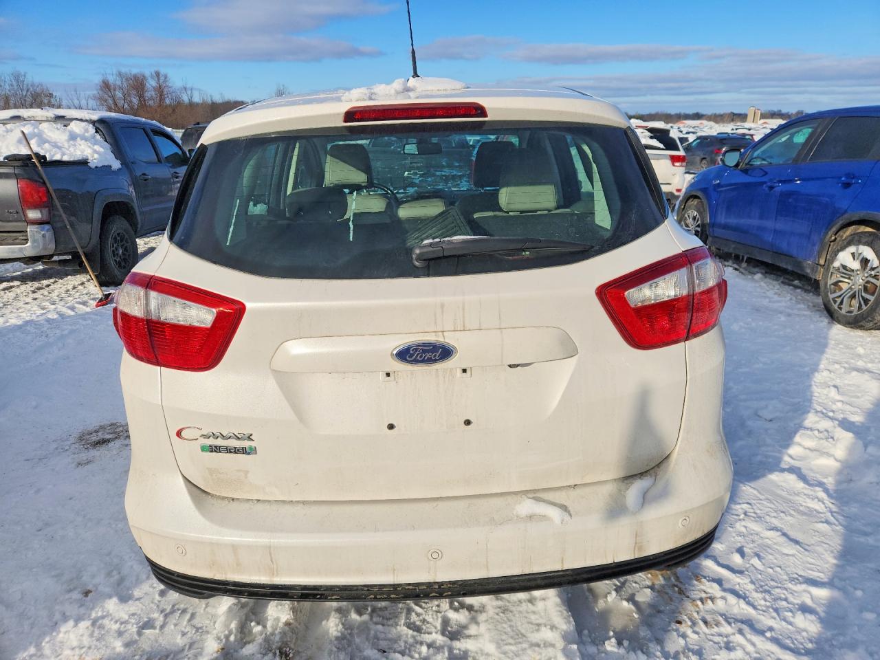 2016 Ford C-max Premium Sel White vin: 1FADP5CUXGL117639