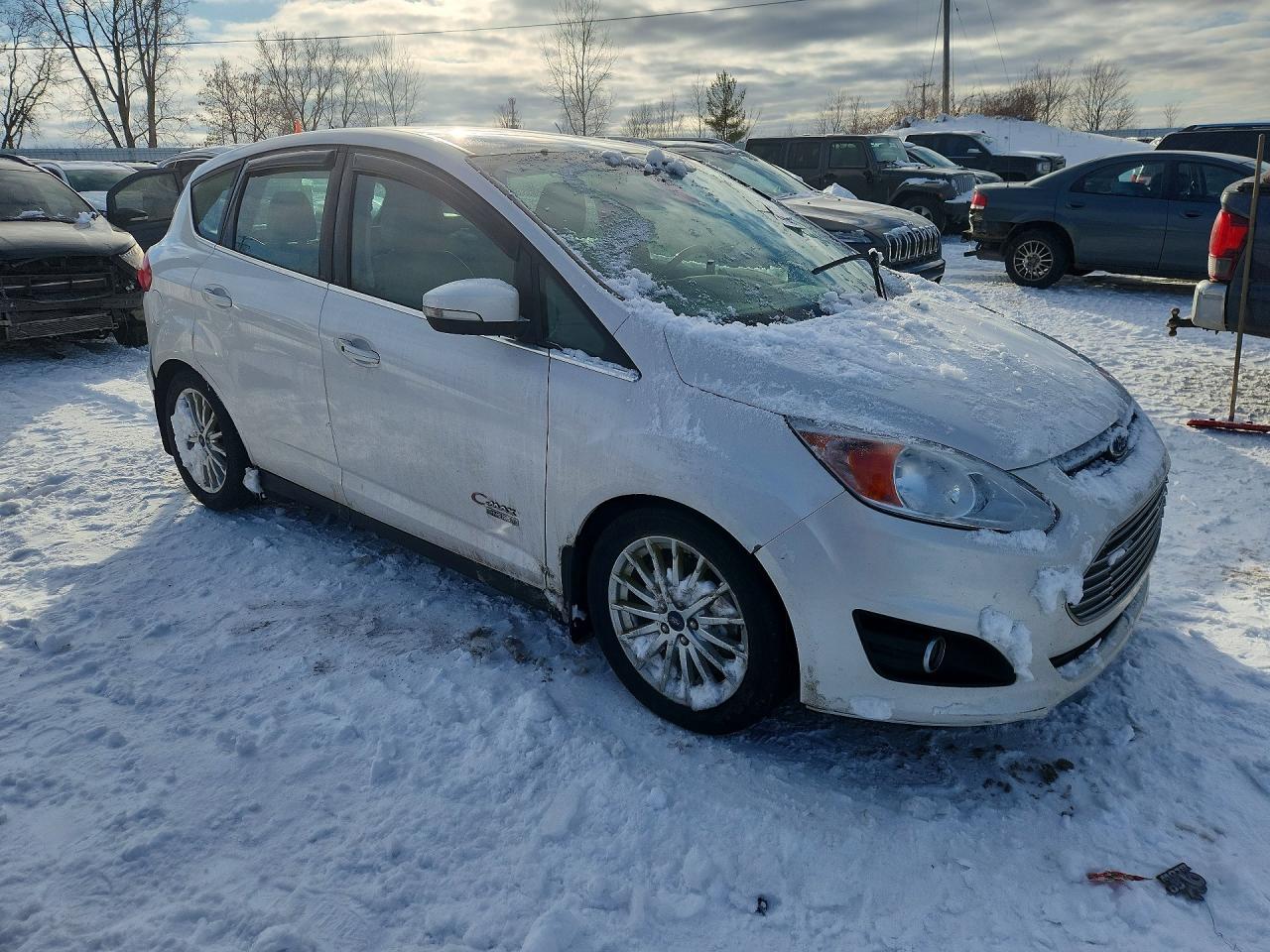 2016 Ford C-max Premium Sel White vin: 1FADP5CUXGL117639