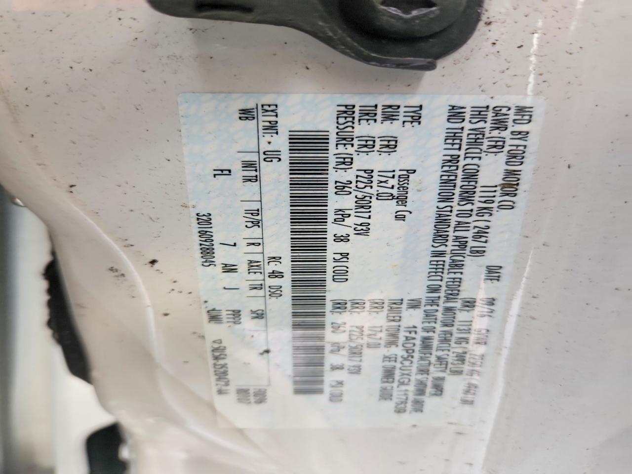 2016 Ford C-max Premium Sel White vin: 1FADP5CUXGL117639