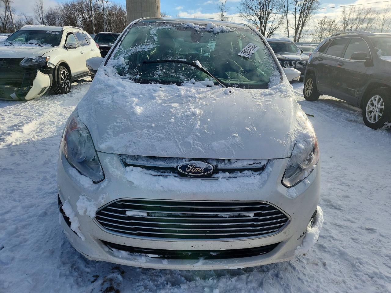 2016 Ford C-max Premium Sel White vin: 1FADP5CUXGL117639