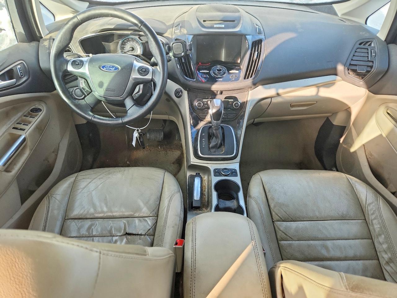 2016 Ford C-max Premium Sel White vin: 1FADP5CUXGL117639