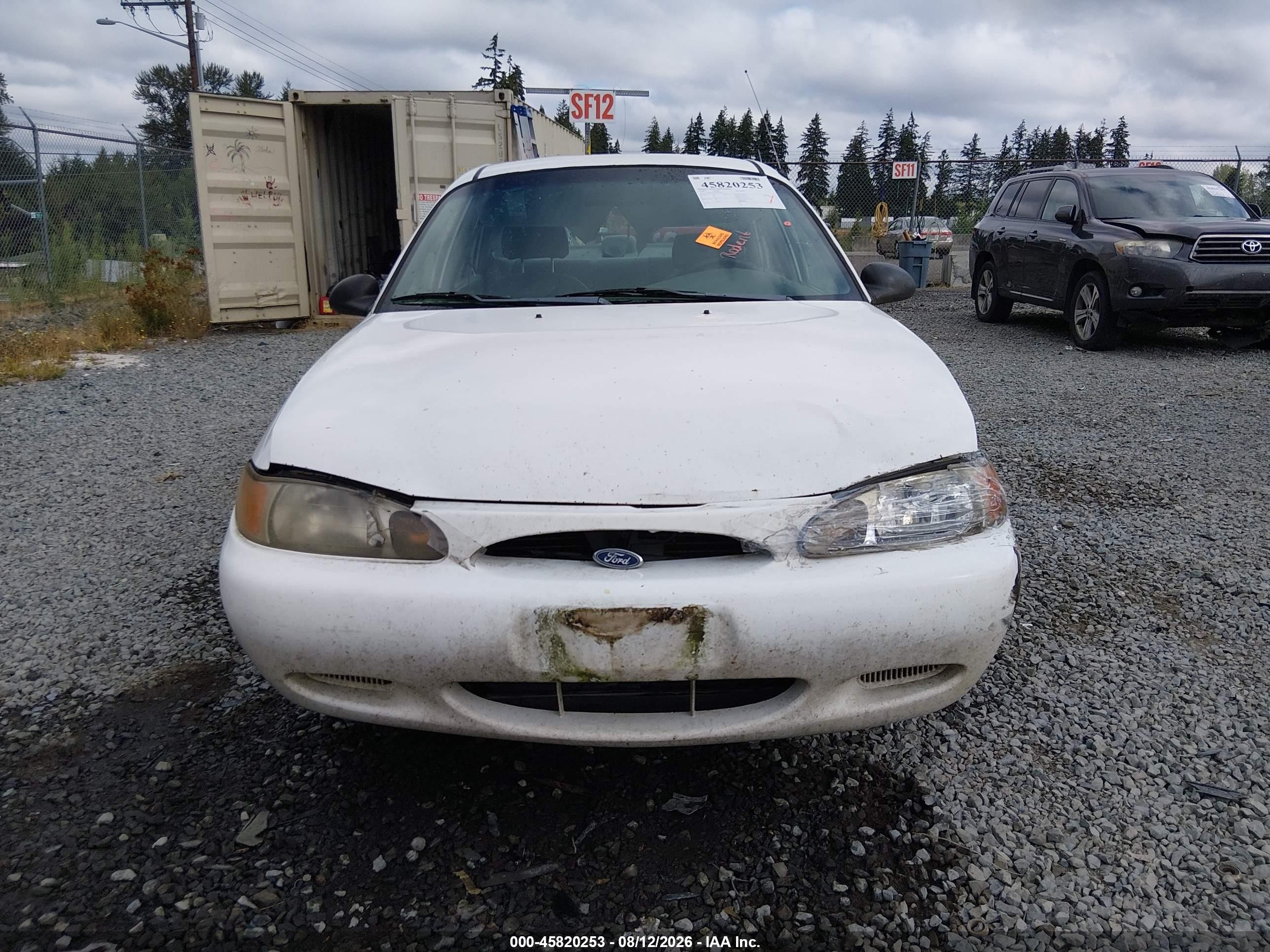 1998 Ford Escort Lx White vin: 1FAFP10P8WW301006