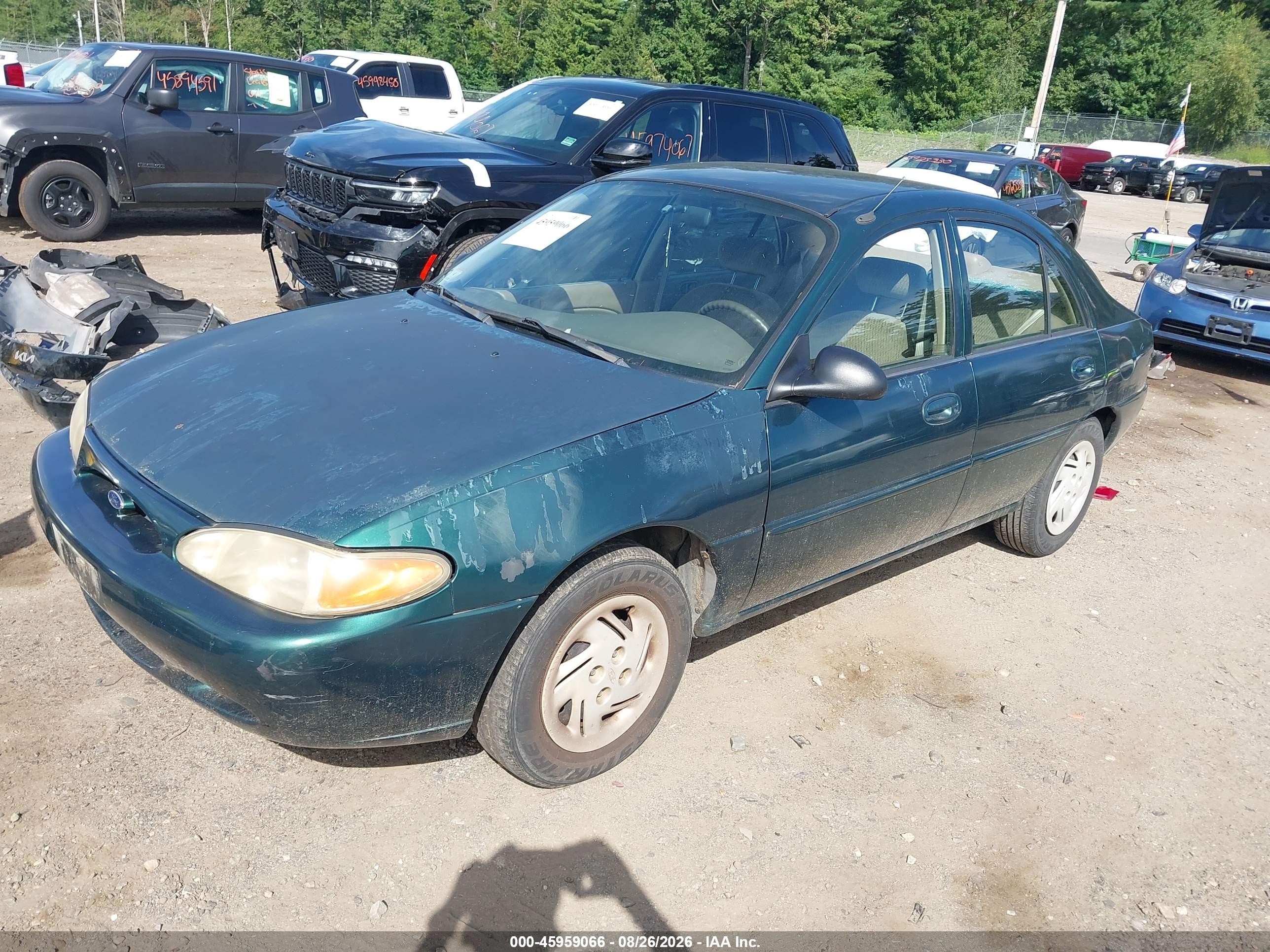 1999 Ford Escort Se Green vin: 1FAFP13P3XW286783