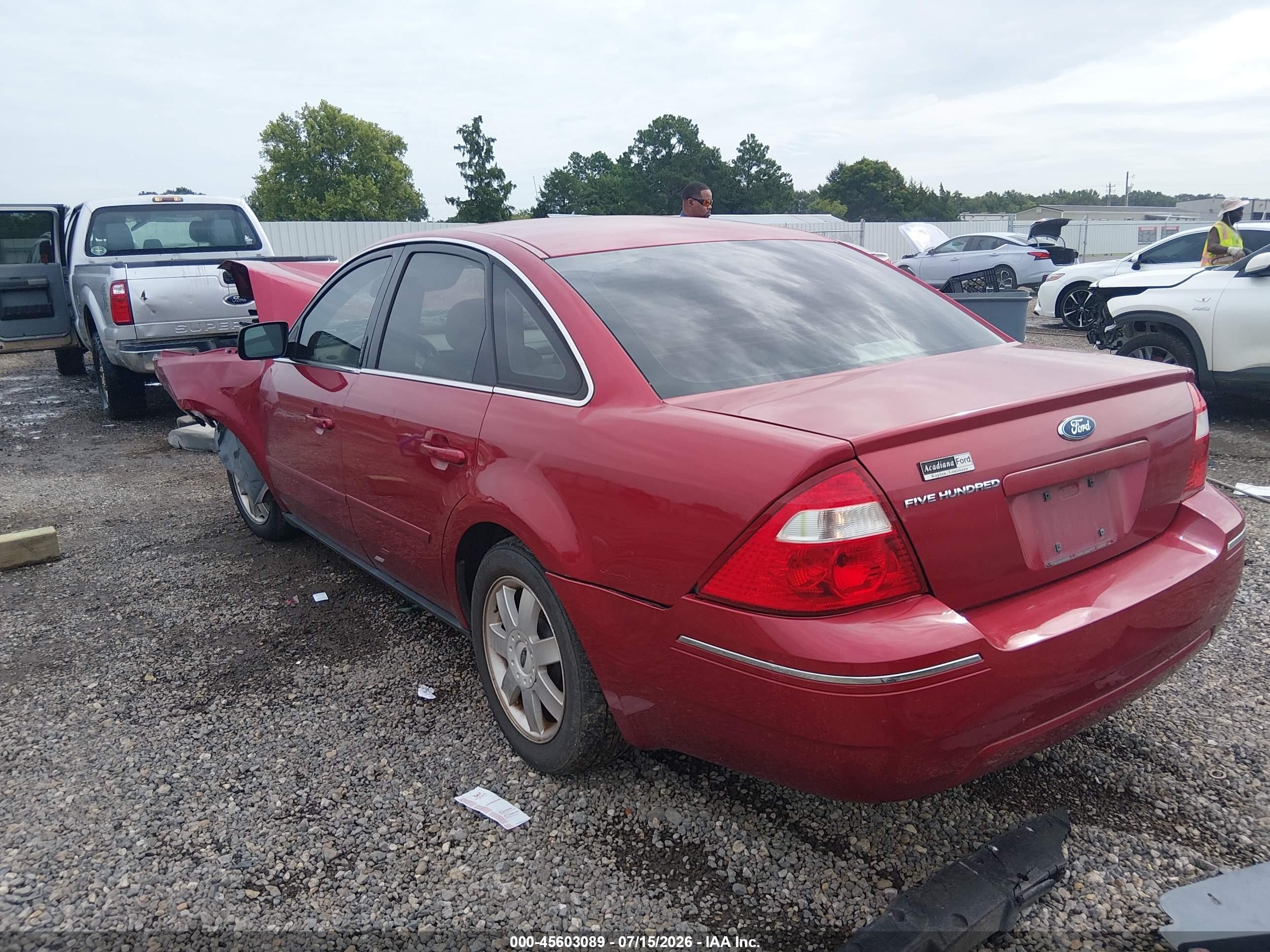 2005 Ford Five Hundred Se Red vin: 1FAFP23155G147828