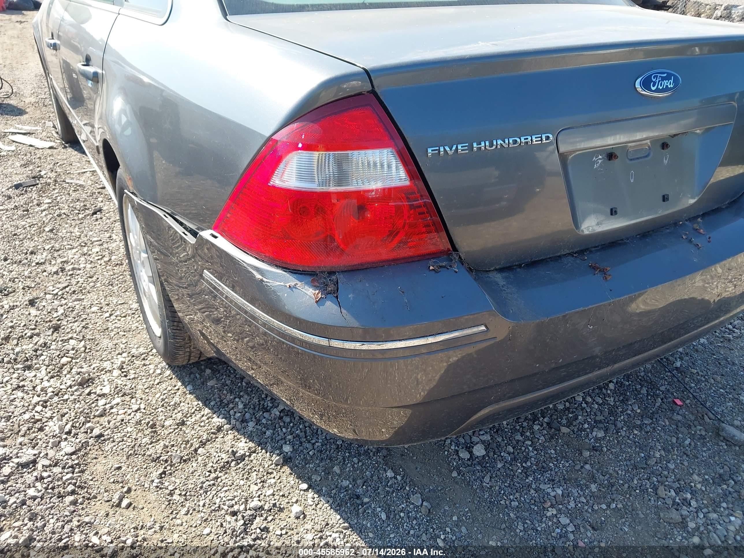 2005 Ford Five Hundred Se Gray vin: 1FAFP23175G120677