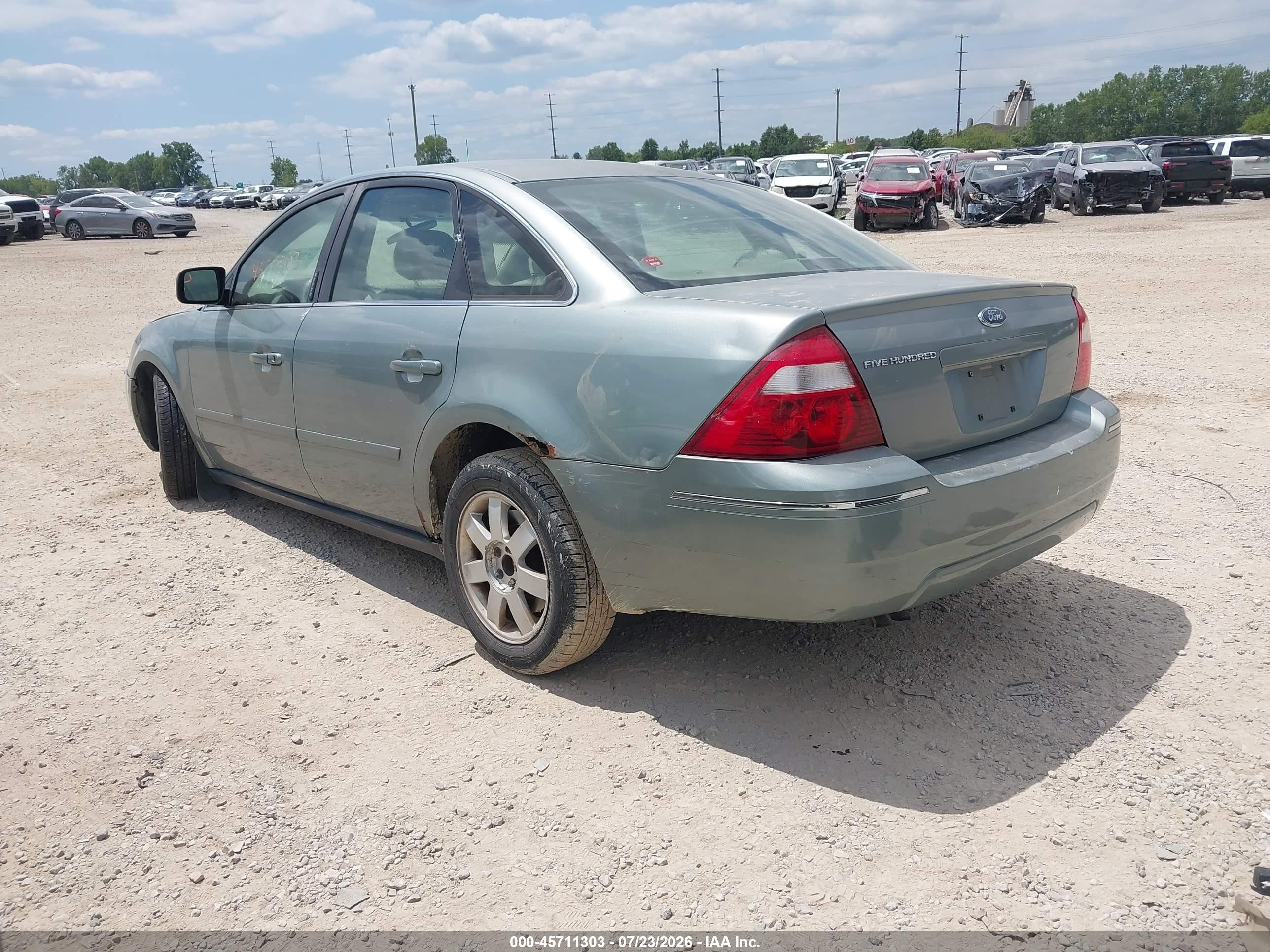2005 Ford Five Hundred Se Green vin: 1FAFP23185G128805