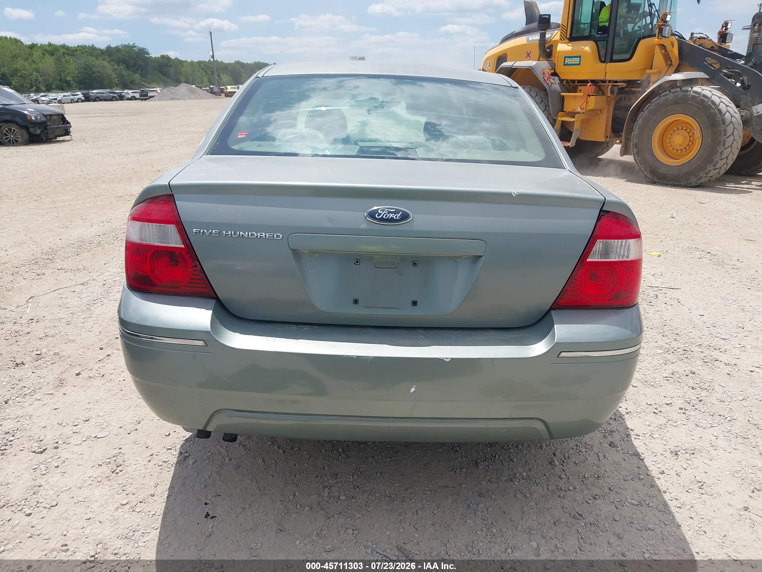 2005 Ford Five Hundred Se Green vin: 1FAFP23185G128805