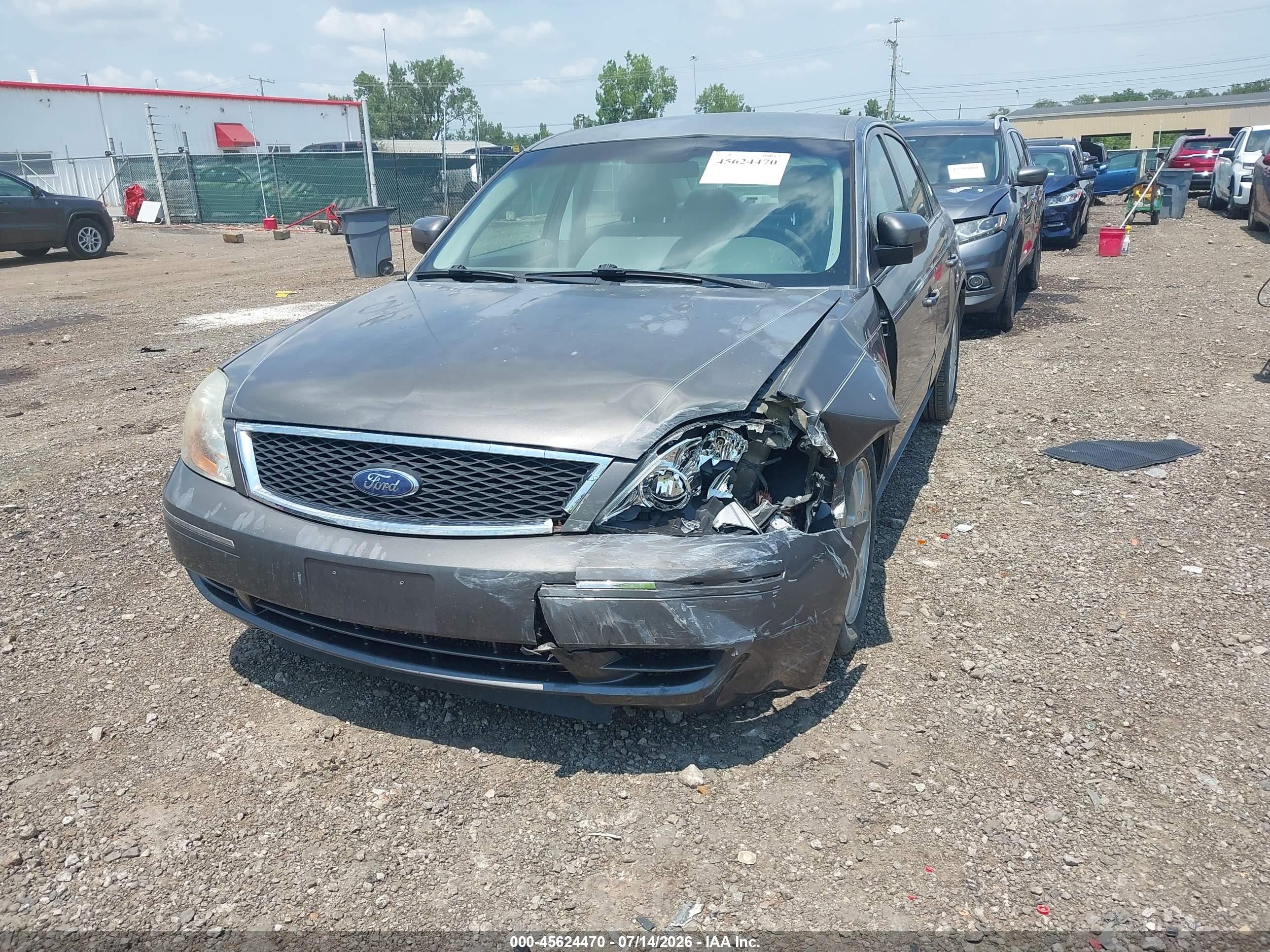 2006 Ford Five Hundred Se Серый vin: 1FAFP23186G102612