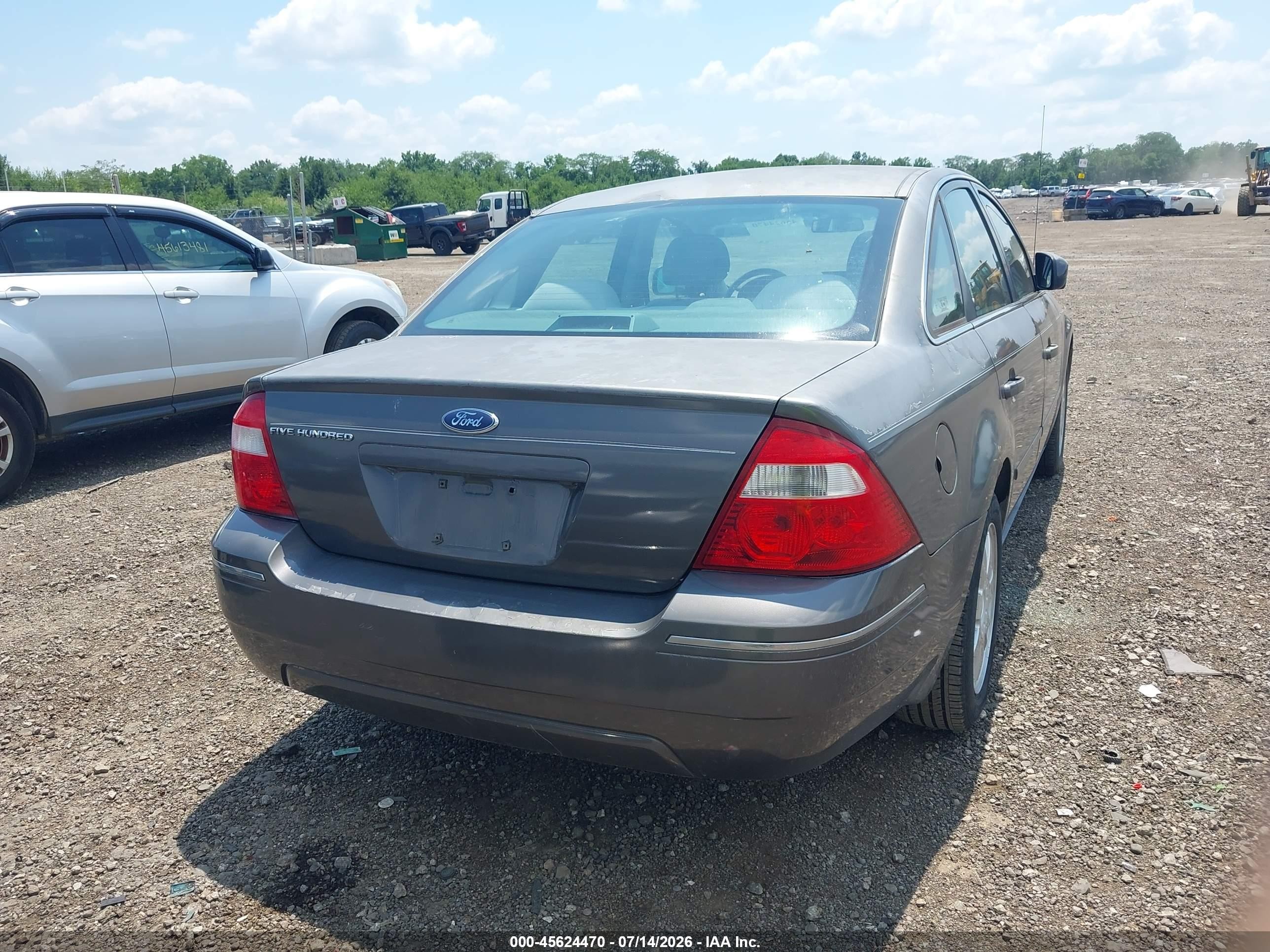 2006 Ford Five Hundred Se Серый vin: 1FAFP23186G102612