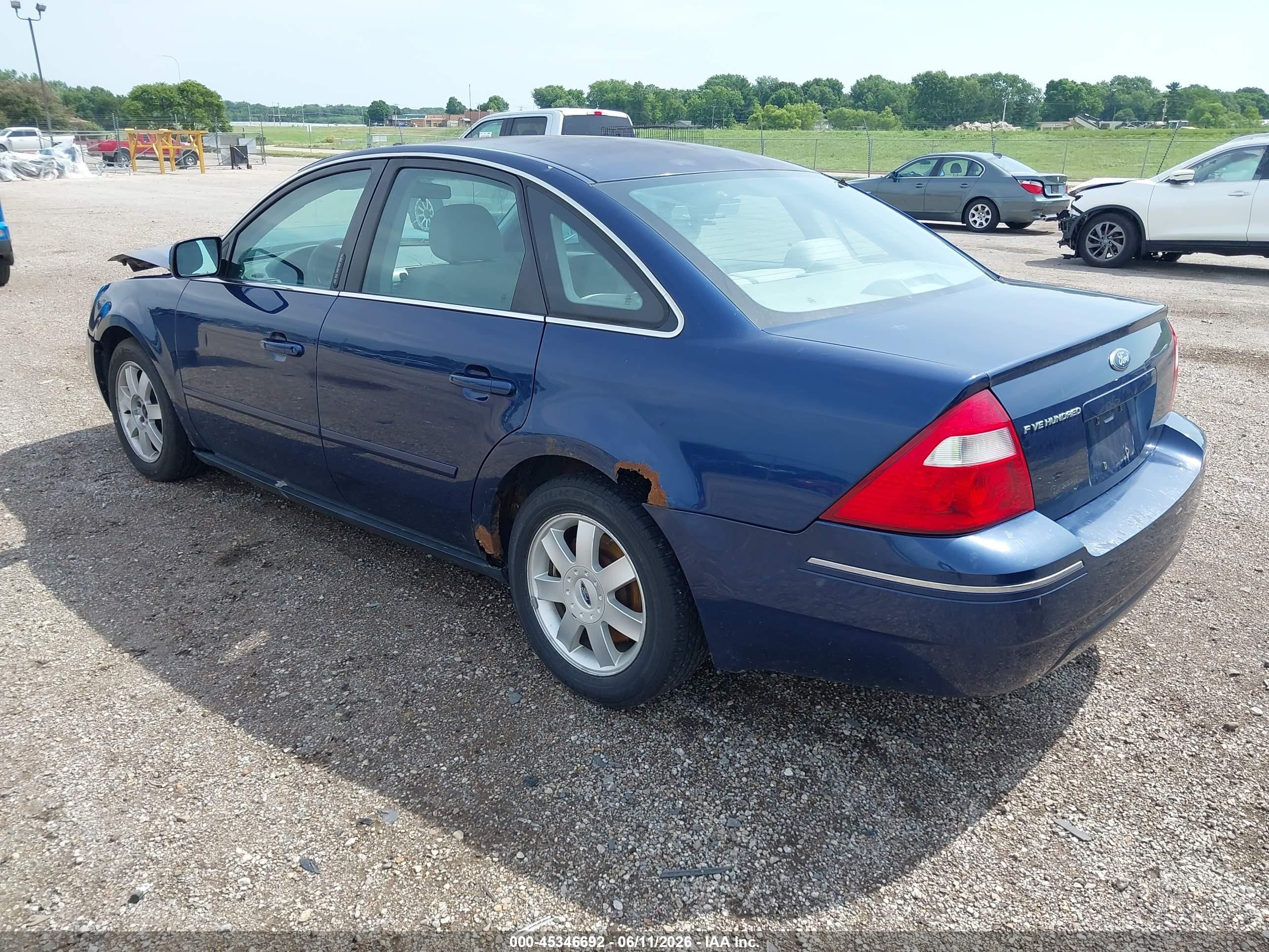 2006 Ford Five Hundred Se Blue vin: 1FAFP23196G137546
