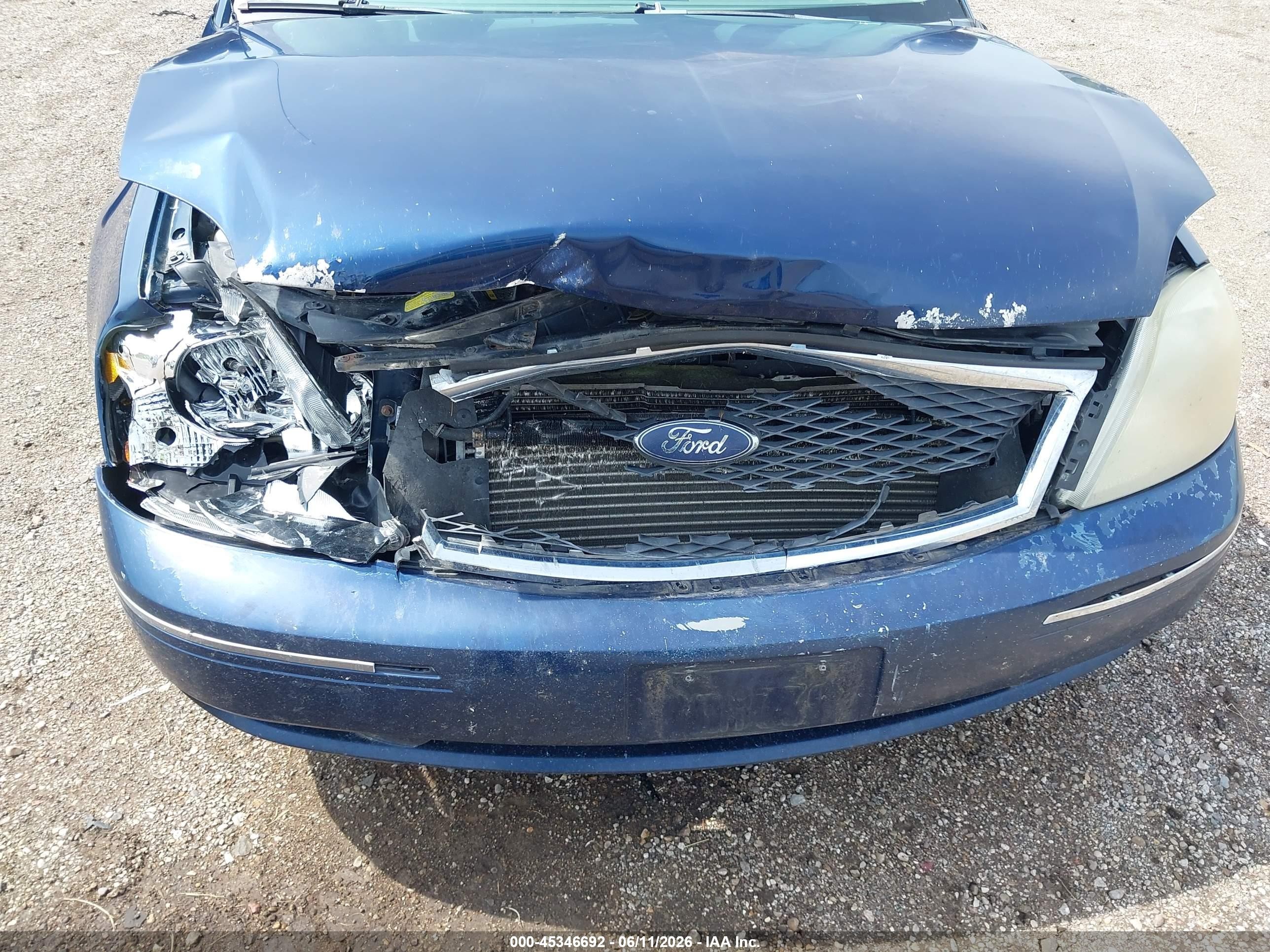 2006 Ford Five Hundred Se Blue vin: 1FAFP23196G137546