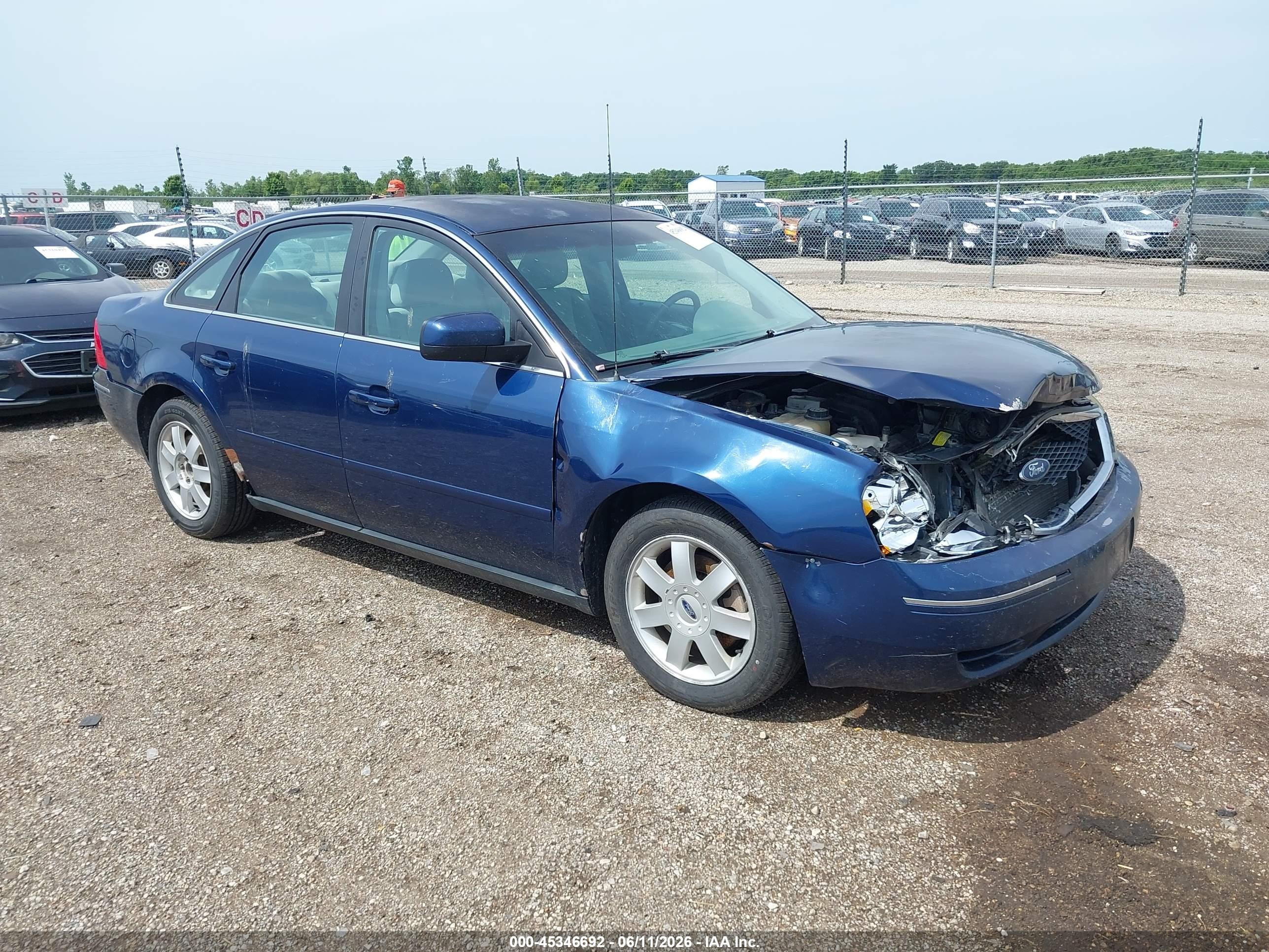 2006 Ford Five Hundred Se Blue vin: 1FAFP23196G137546