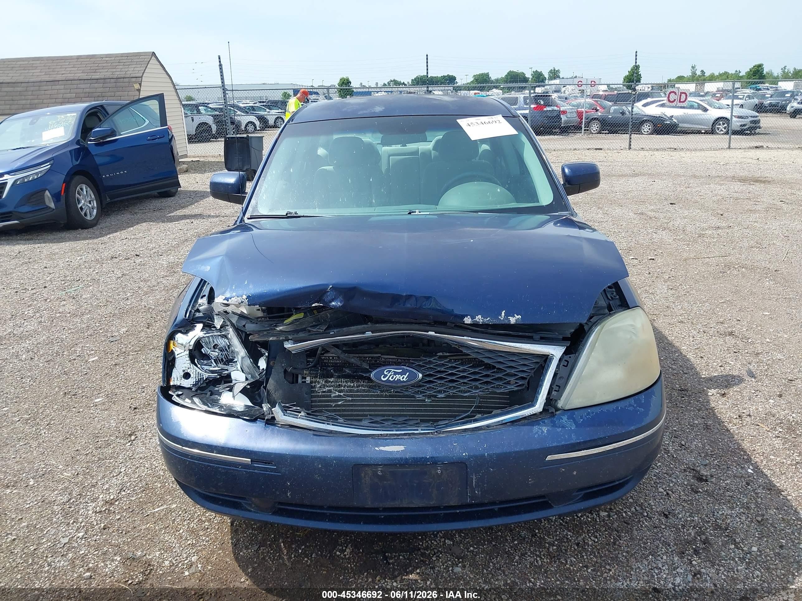 2006 Ford Five Hundred Se Blue vin: 1FAFP23196G137546