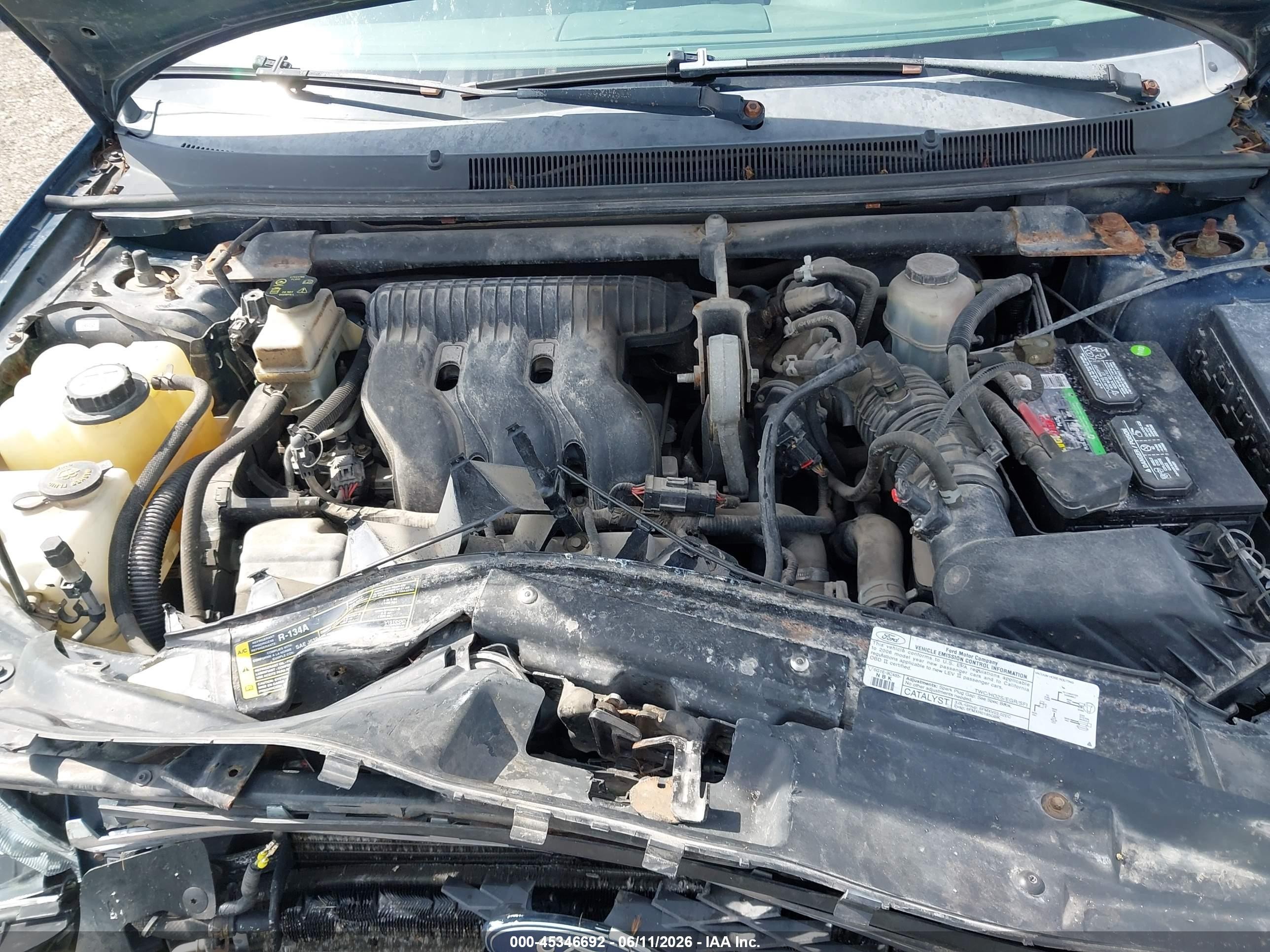 2006 Ford Five Hundred Se Blue vin: 1FAFP23196G137546