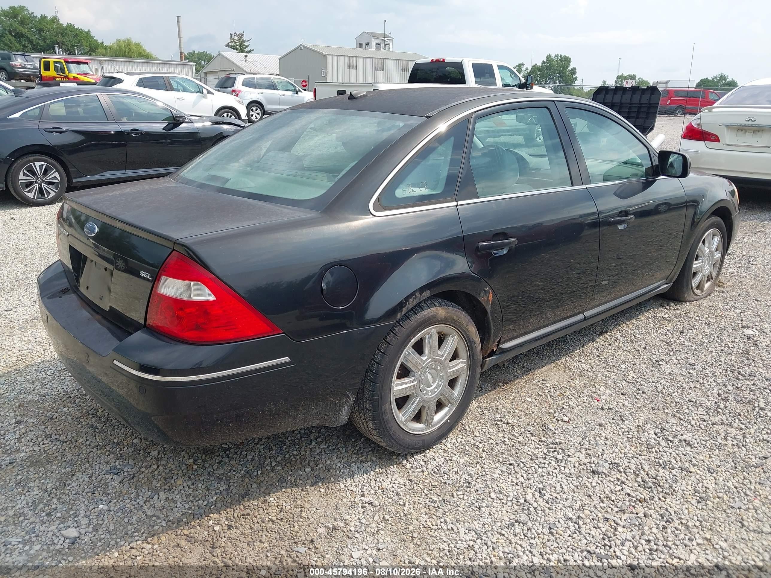 2007 Ford Five Hundred Sel Black vin: 1FAFP24107G118867