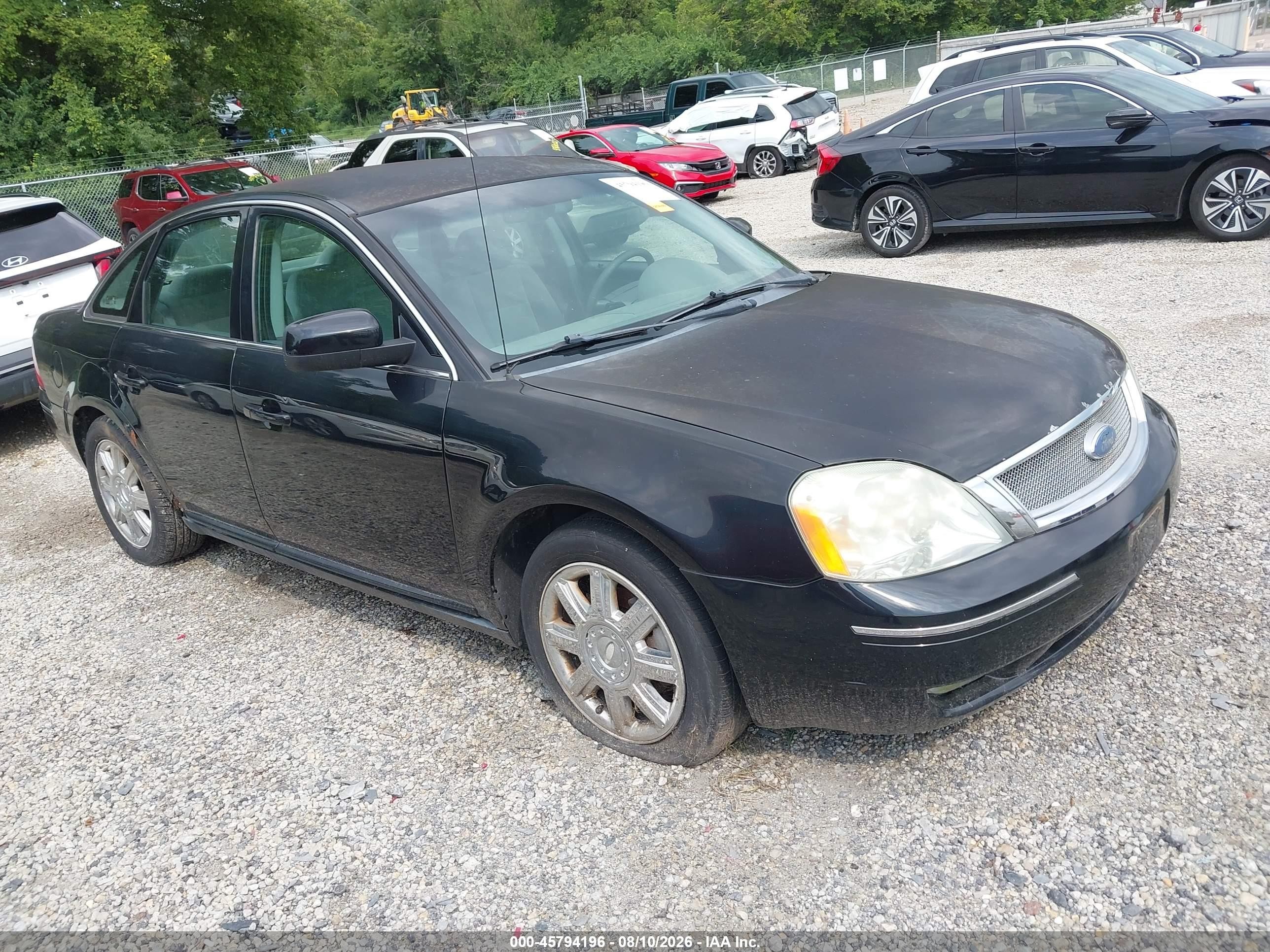 2007 Ford Five Hundred Sel Black vin: 1FAFP24107G118867