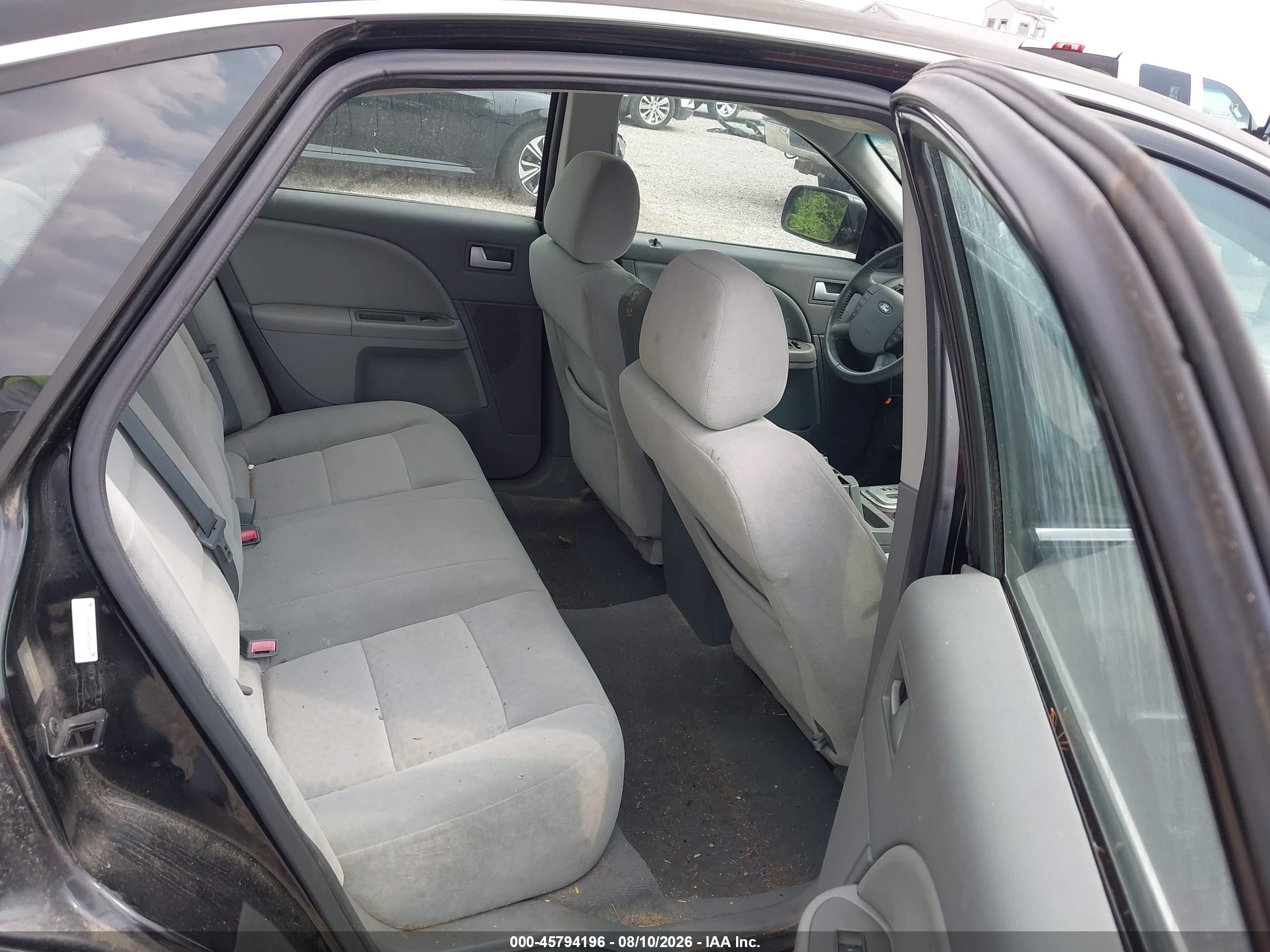 2007 Ford Five Hundred Sel Black vin: 1FAFP24107G118867