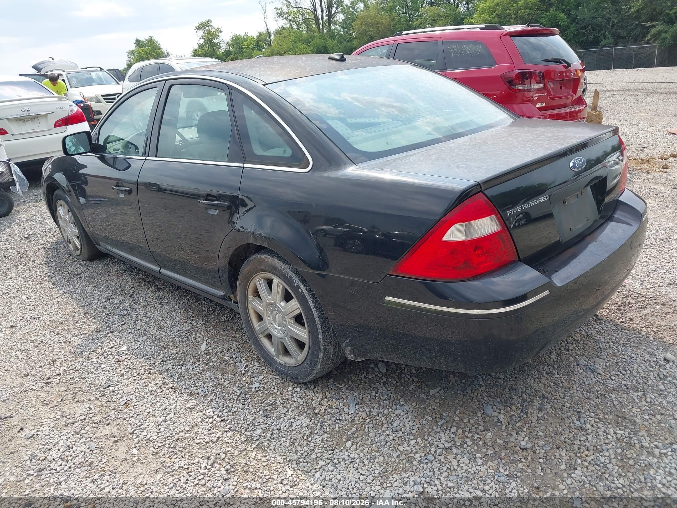 2007 Ford Five Hundred Sel Black vin: 1FAFP24107G118867