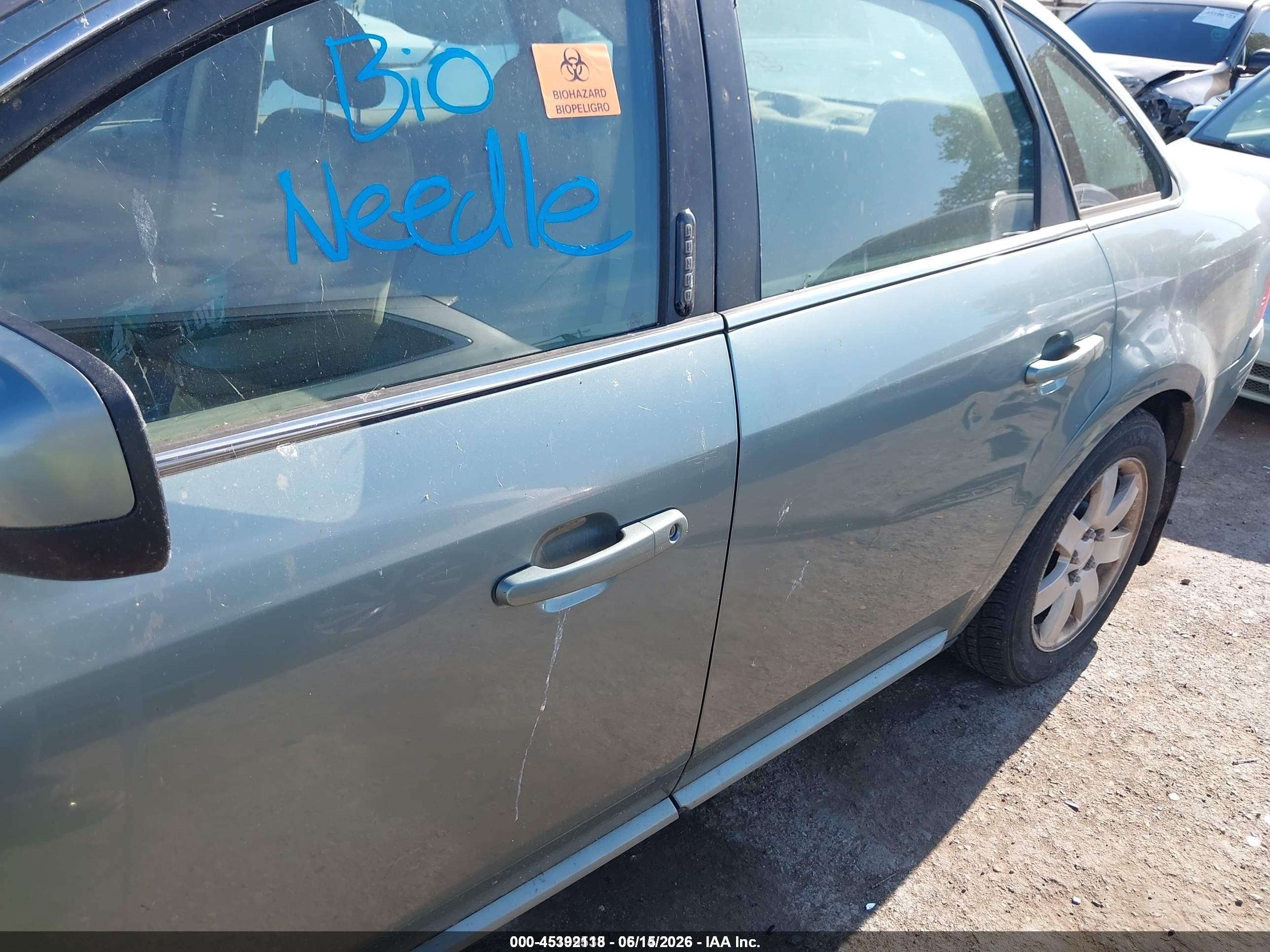 2007 Ford Five Hundred Sel Green vin: 1FAFP24127G116084