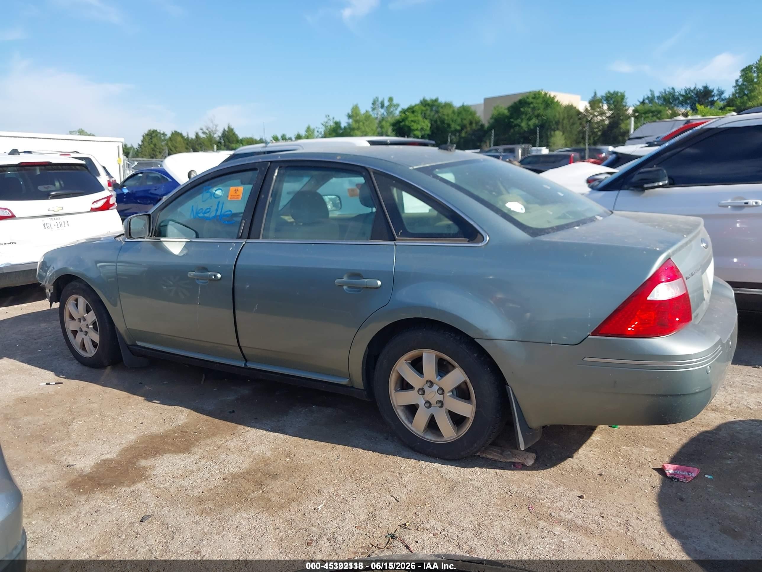 2007 Ford Five Hundred Sel Green vin: 1FAFP24127G116084
