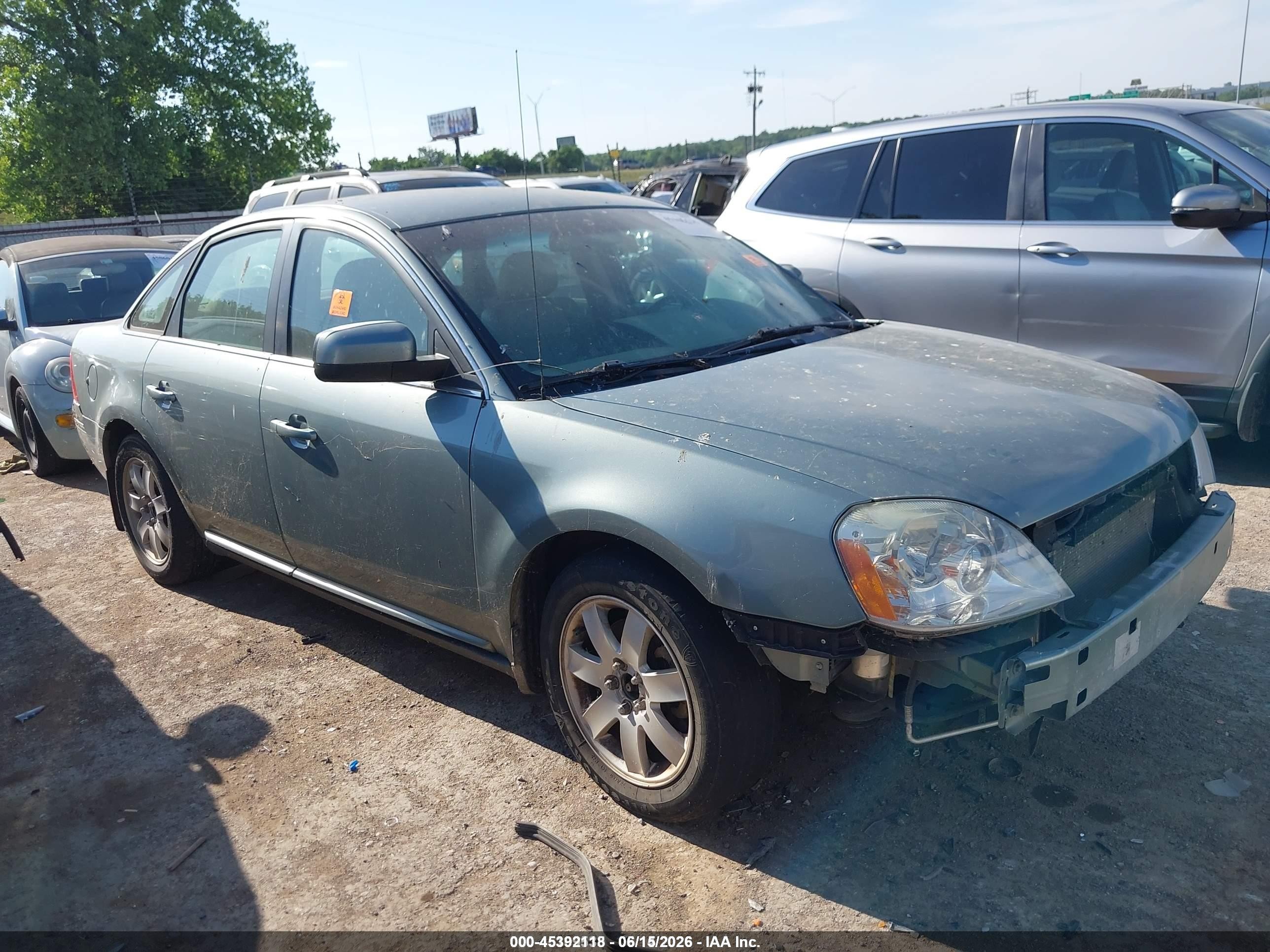 2007 Ford Five Hundred Sel Green vin: 1FAFP24127G116084