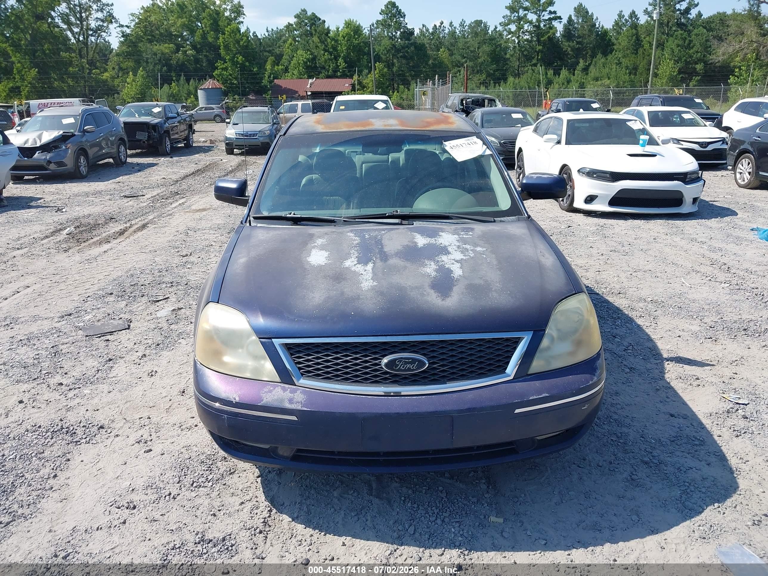 2005 Ford Five Hundred Sel Blue vin: 1FAFP24135G132839
