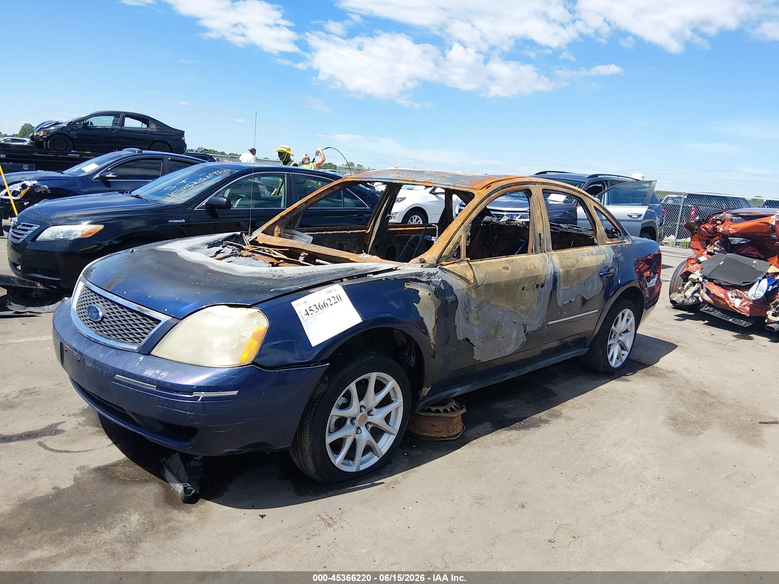 2005 Ford Five Hundred Sel Синий vin: 1FAFP24135G133070
