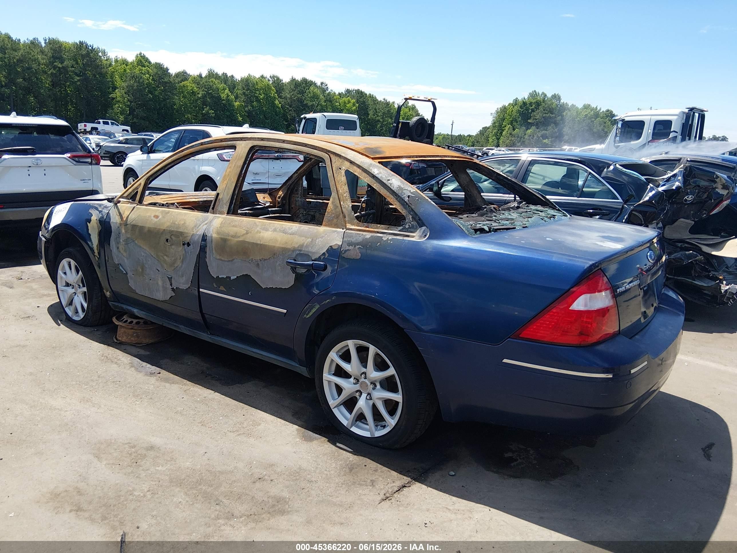 2005 Ford Five Hundred Sel Синий vin: 1FAFP24135G133070