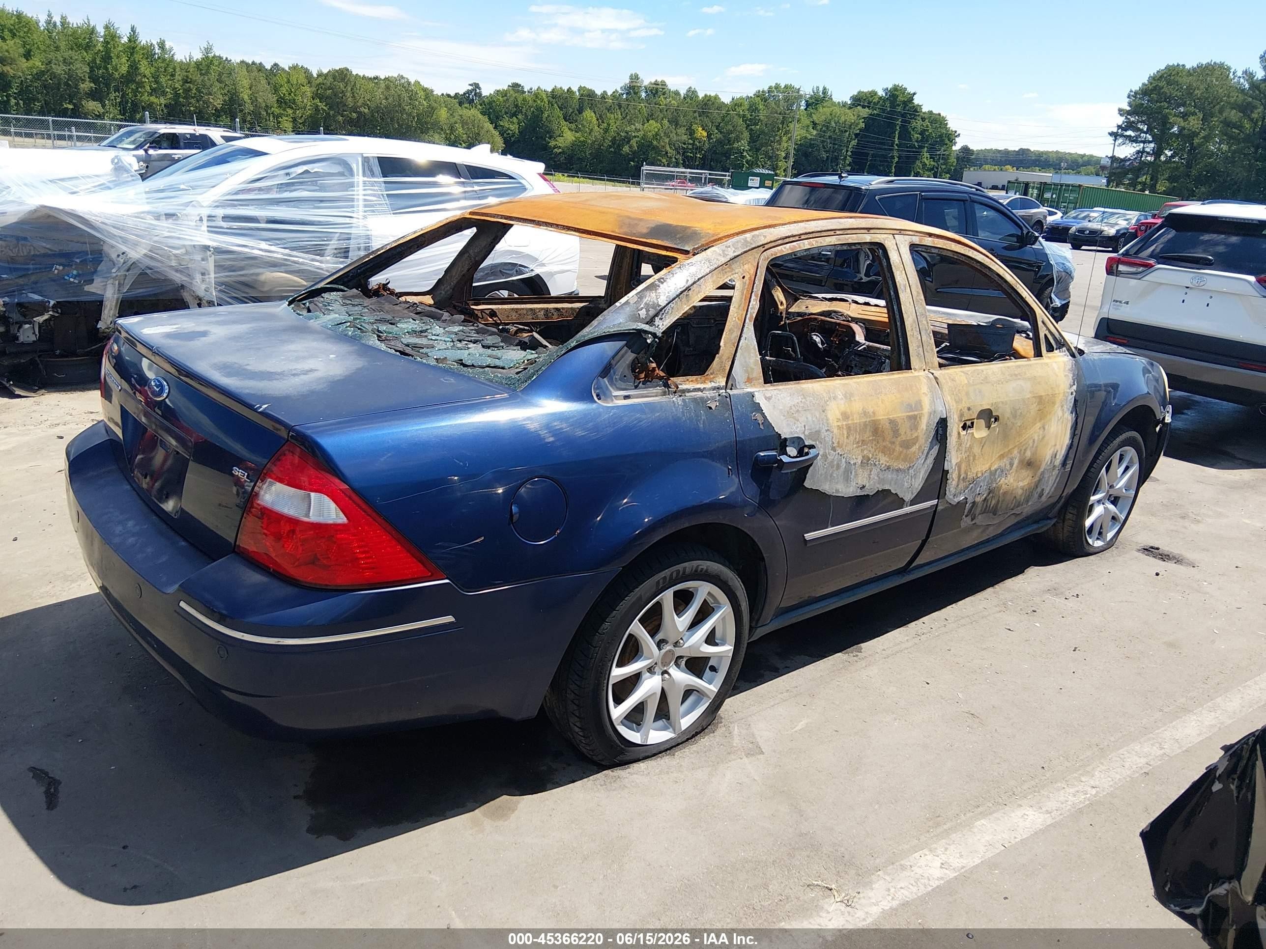 2005 Ford Five Hundred Sel Синий vin: 1FAFP24135G133070