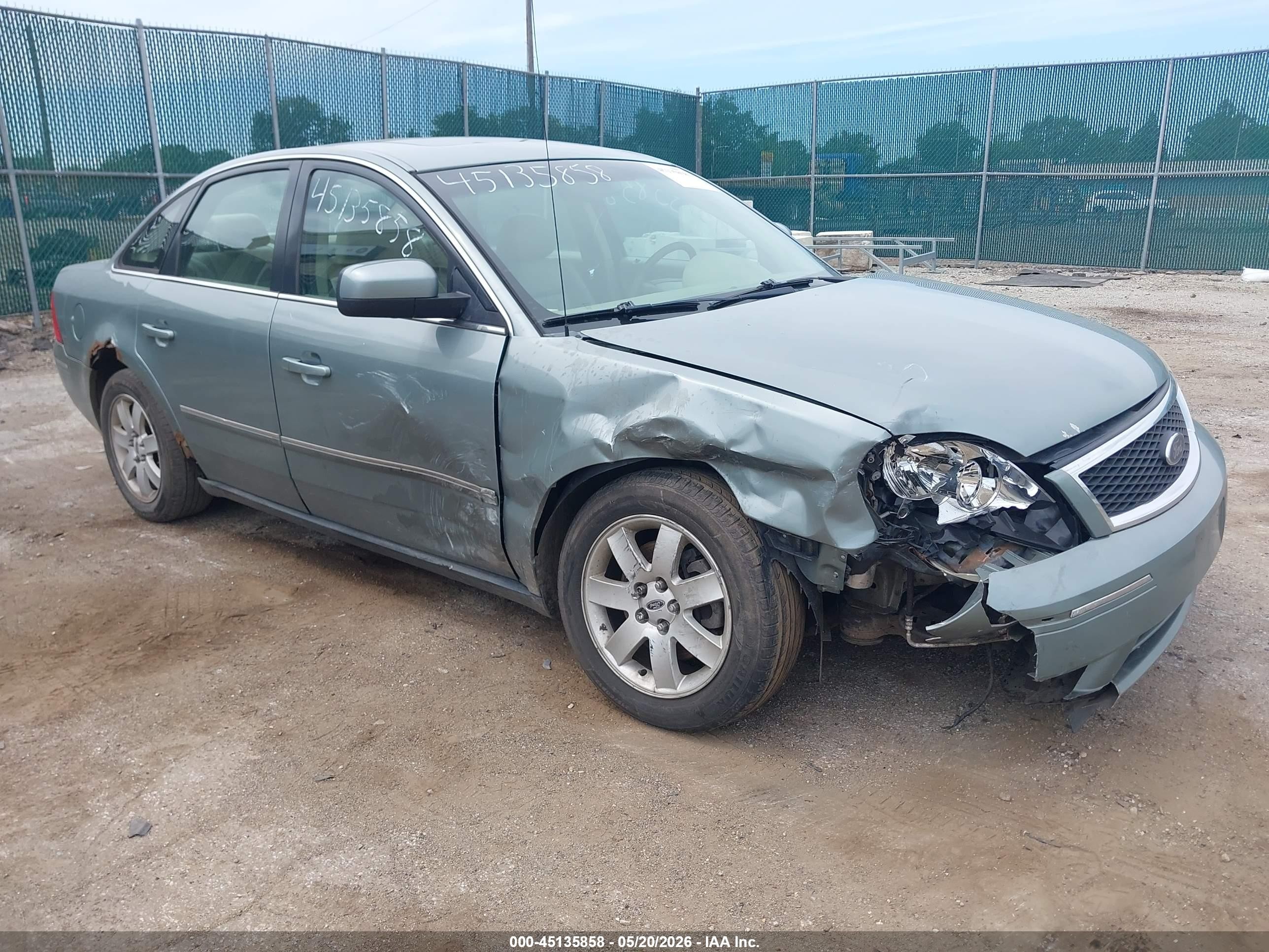 2005 Ford Five Hundred Sel Green vin: 1FAFP24135G197917