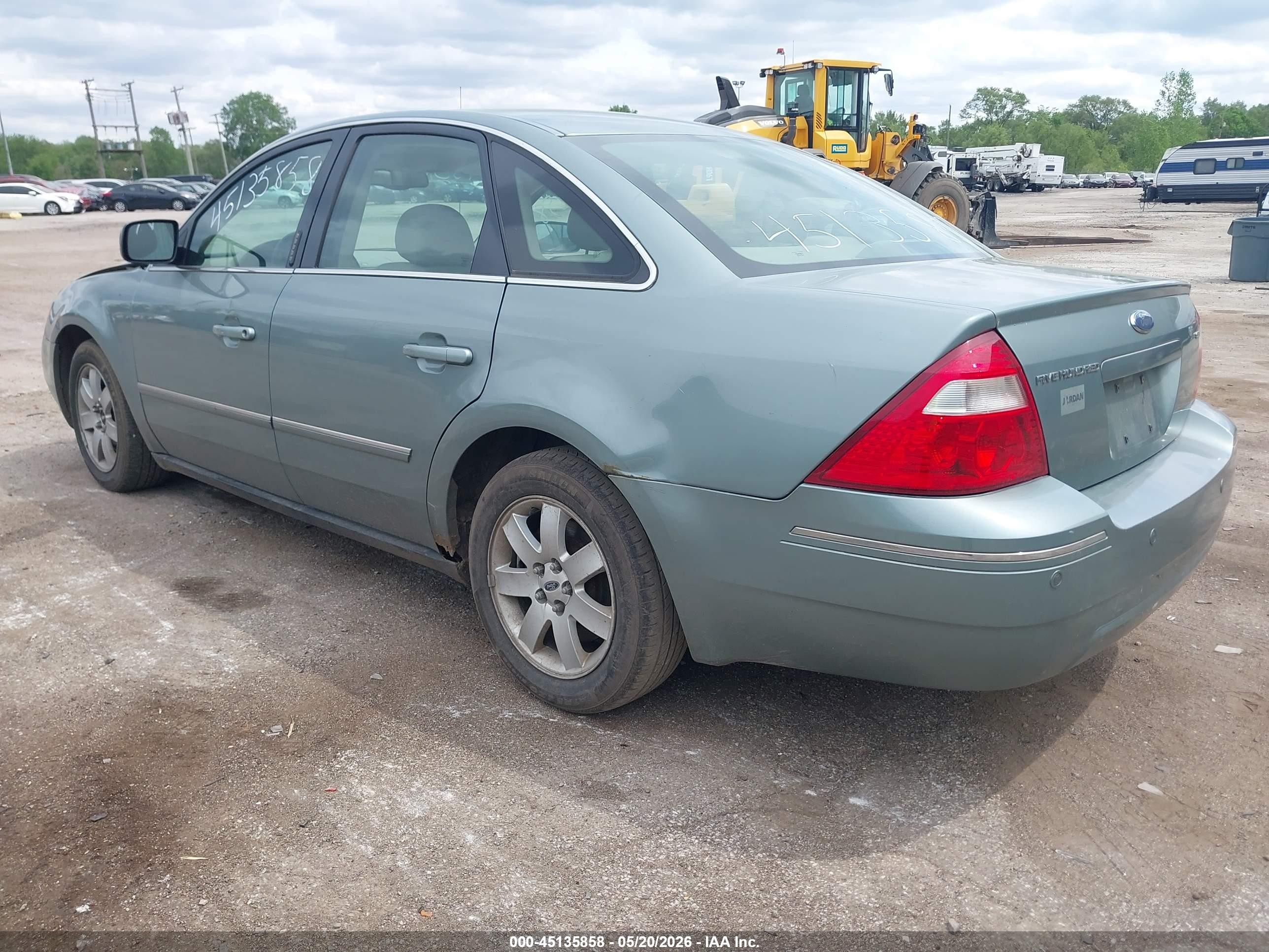 2005 Ford Five Hundred Sel Green vin: 1FAFP24135G197917