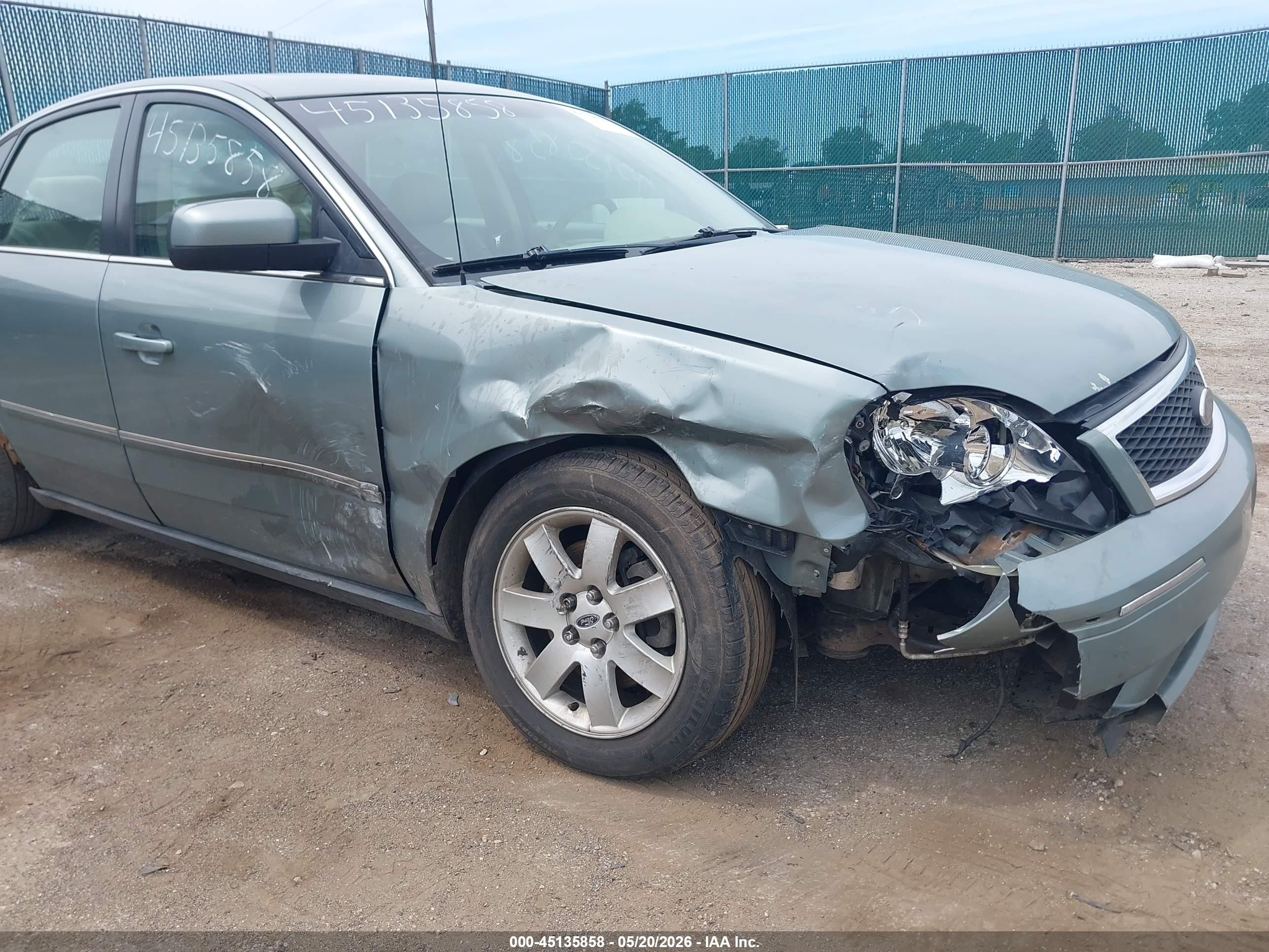 2005 Ford Five Hundred Sel Green vin: 1FAFP24135G197917